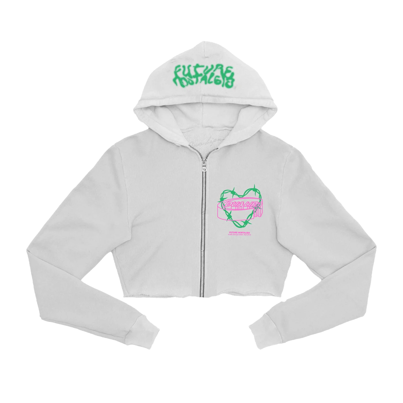 Dua Lipa Future Nostalgia Crop Zip Hoodie