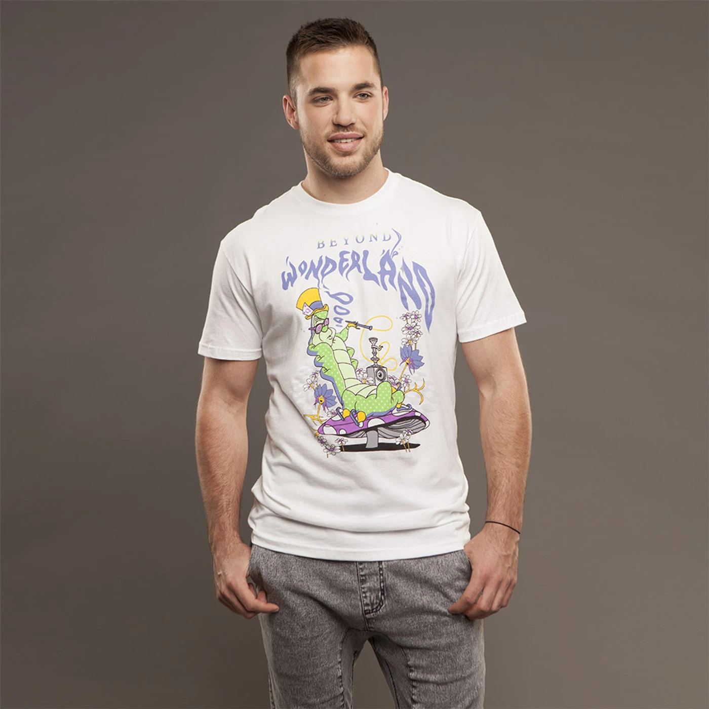 Insomniac Beyond Wonderland Caterpillar Men's White Tee
