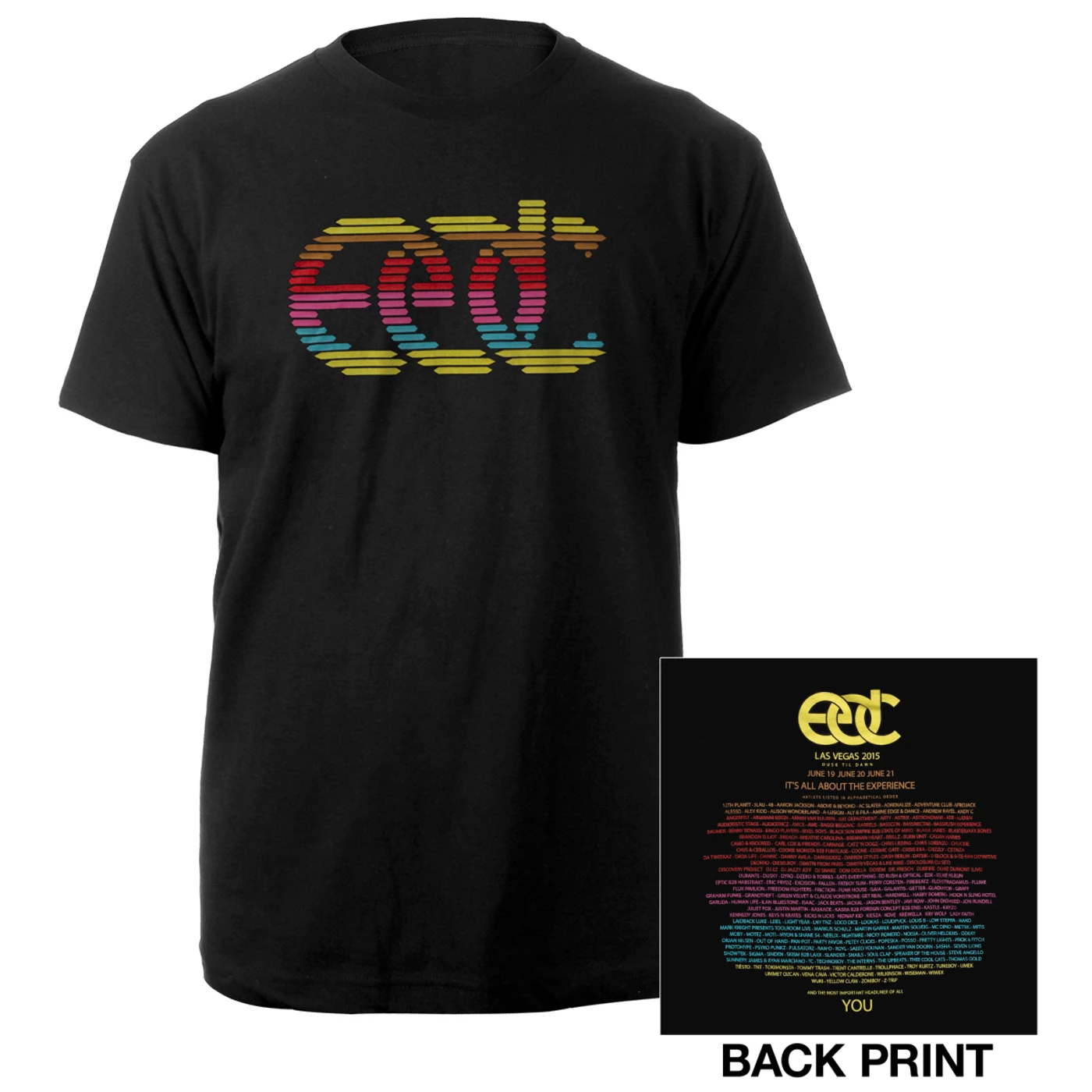 Insomniac EDC Men’s Tubes Black Lineup Tee