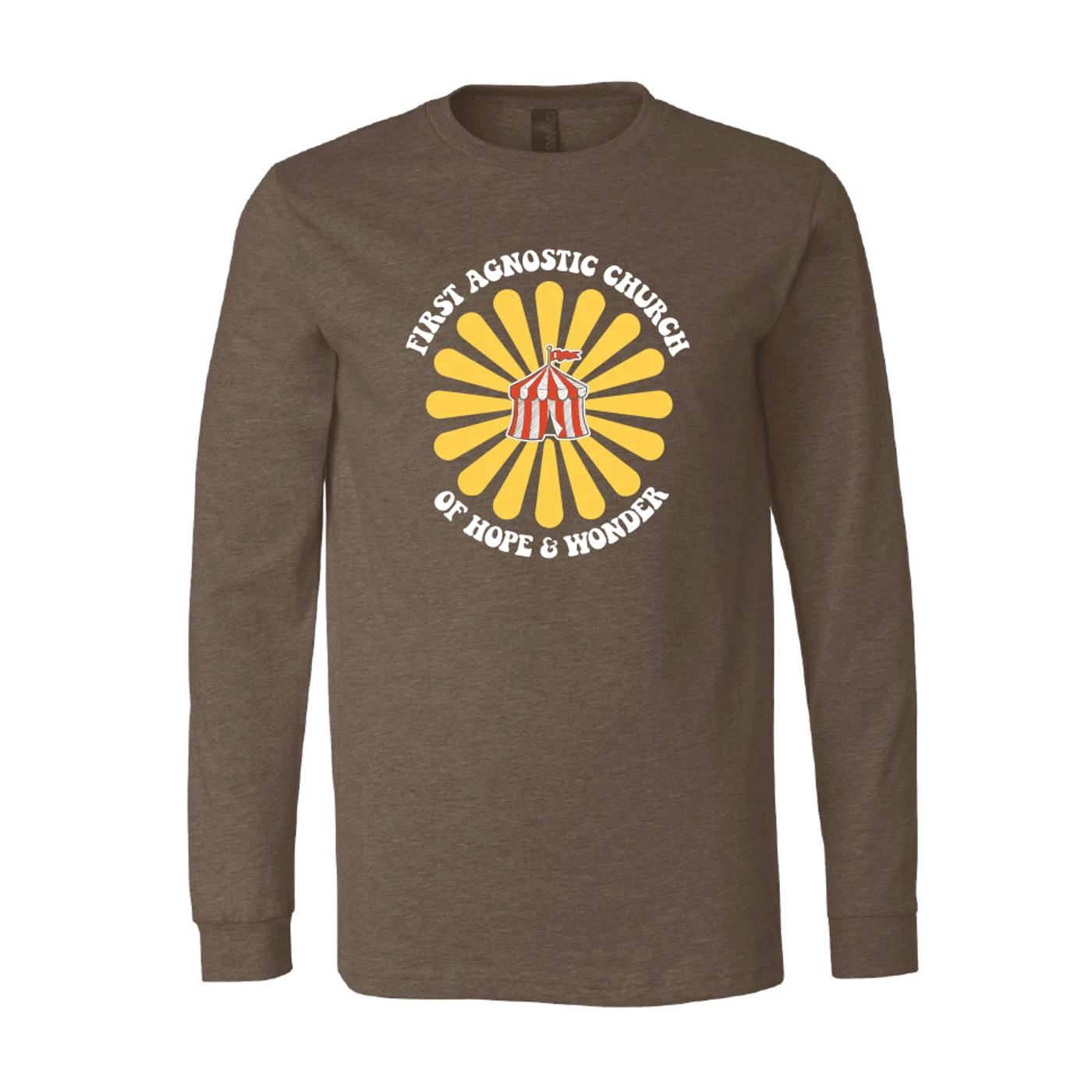 Todd Snider First Agnostic Church Long Sleeve Shirt - Brown