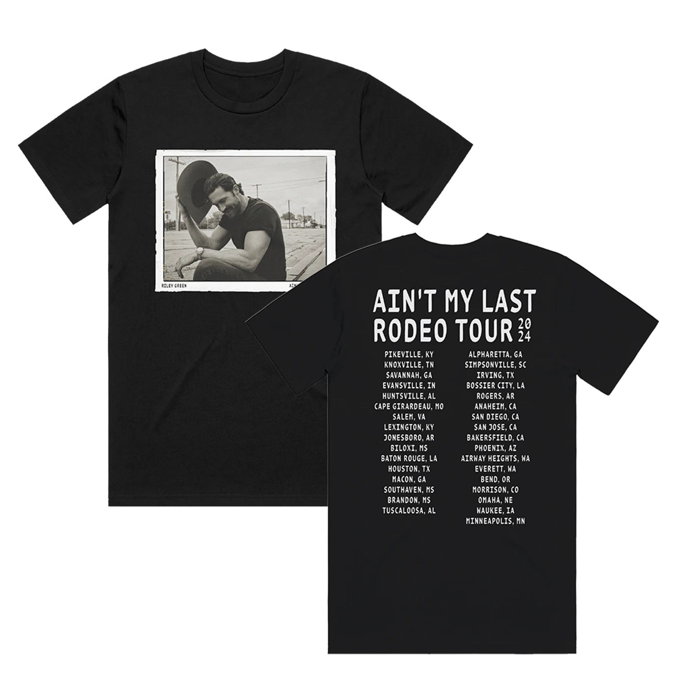 Riley Green Ain't My Last Rodeo Tour Tee - Black