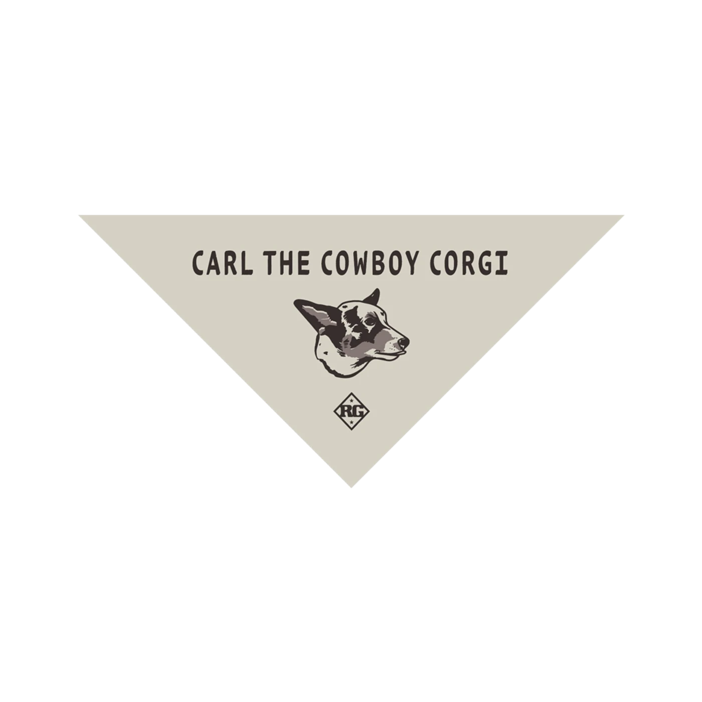 Riley Green Carl the Cowboy Corgi Dog Bandana