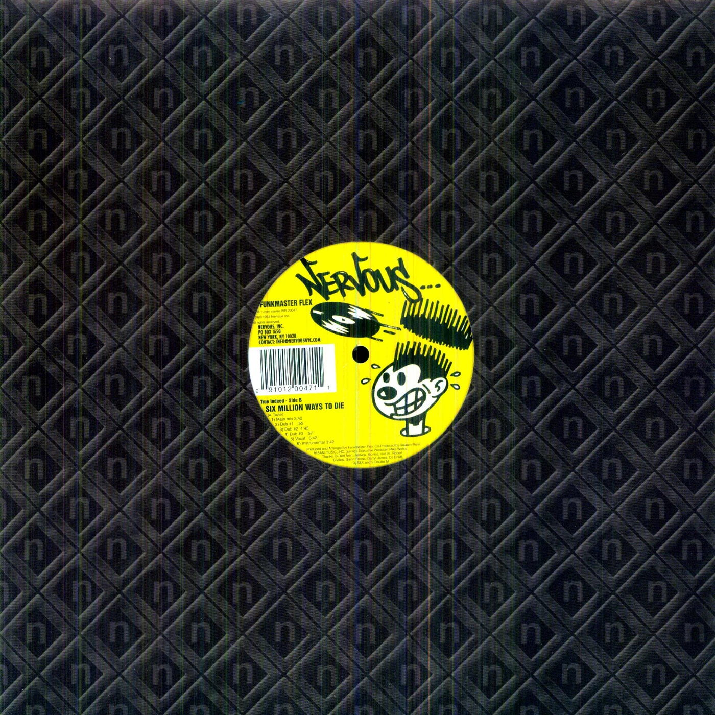Funkmaster Flex SIX MILLION WAYS TO DIE / SAD & BLUE Vinyl Record
