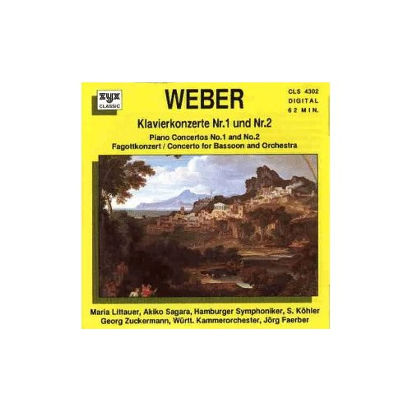 Weber PIANO CONCERTOS/BASSOON CONCERT CD