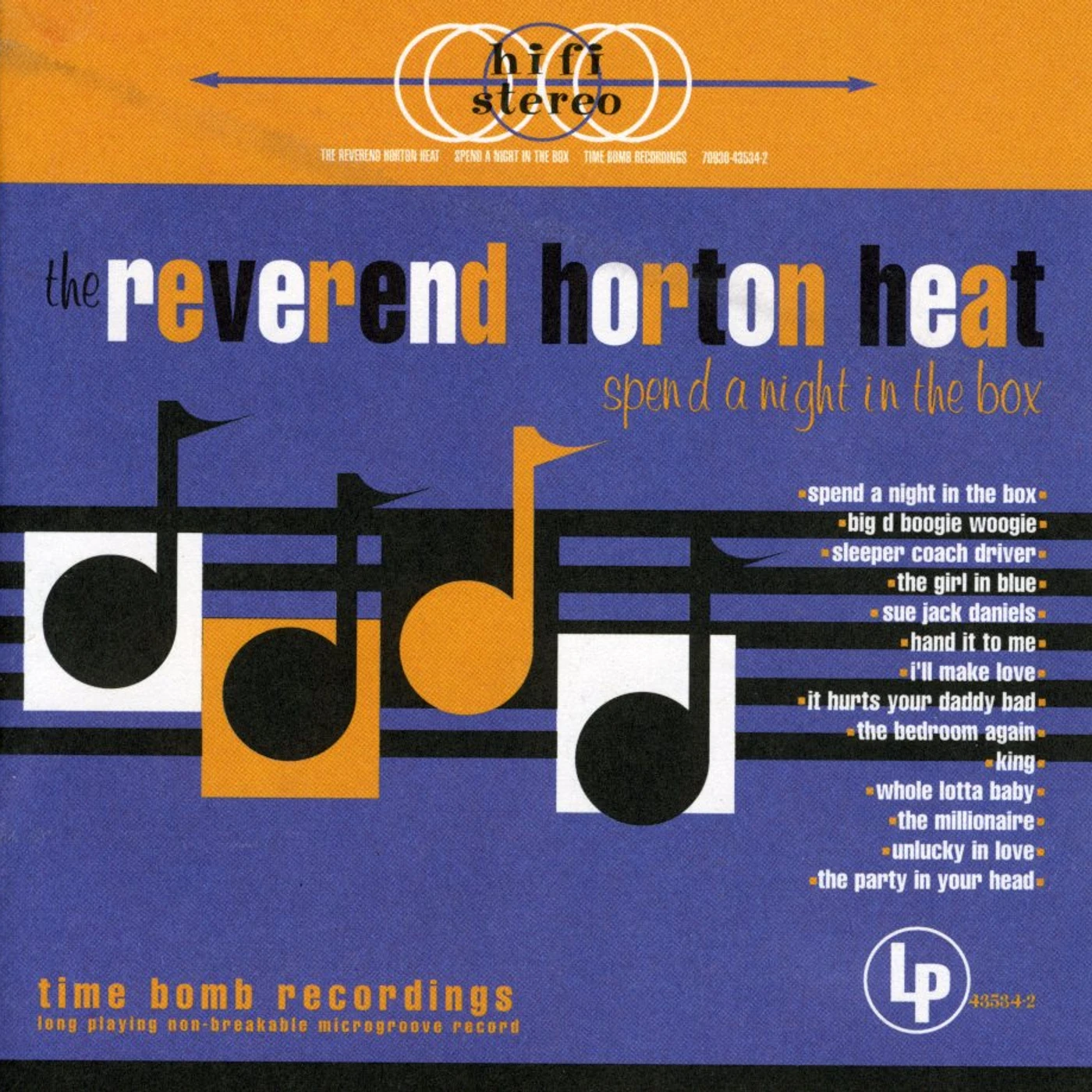 The Reverend Horton Heat SPEND A NIGHT IN THE BOX CD