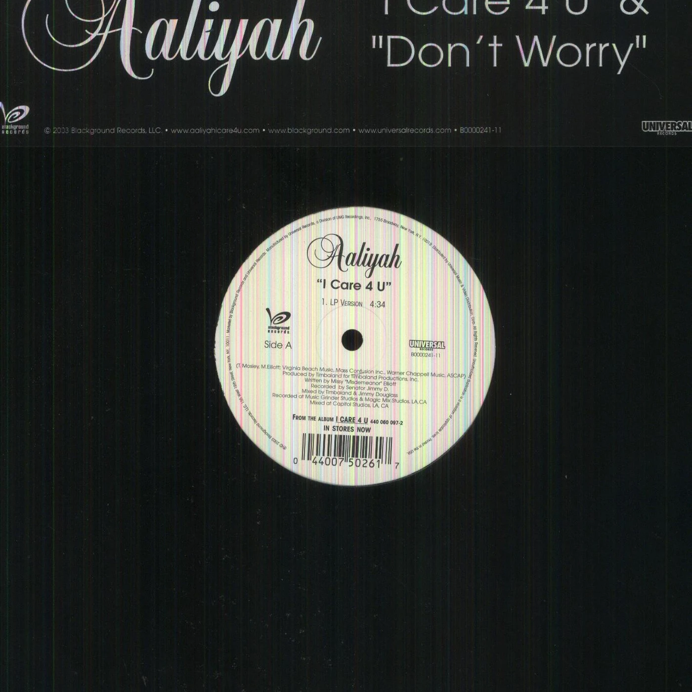 Aaliyah I CARE 4 U / DON'T WORRY (Vinyl)