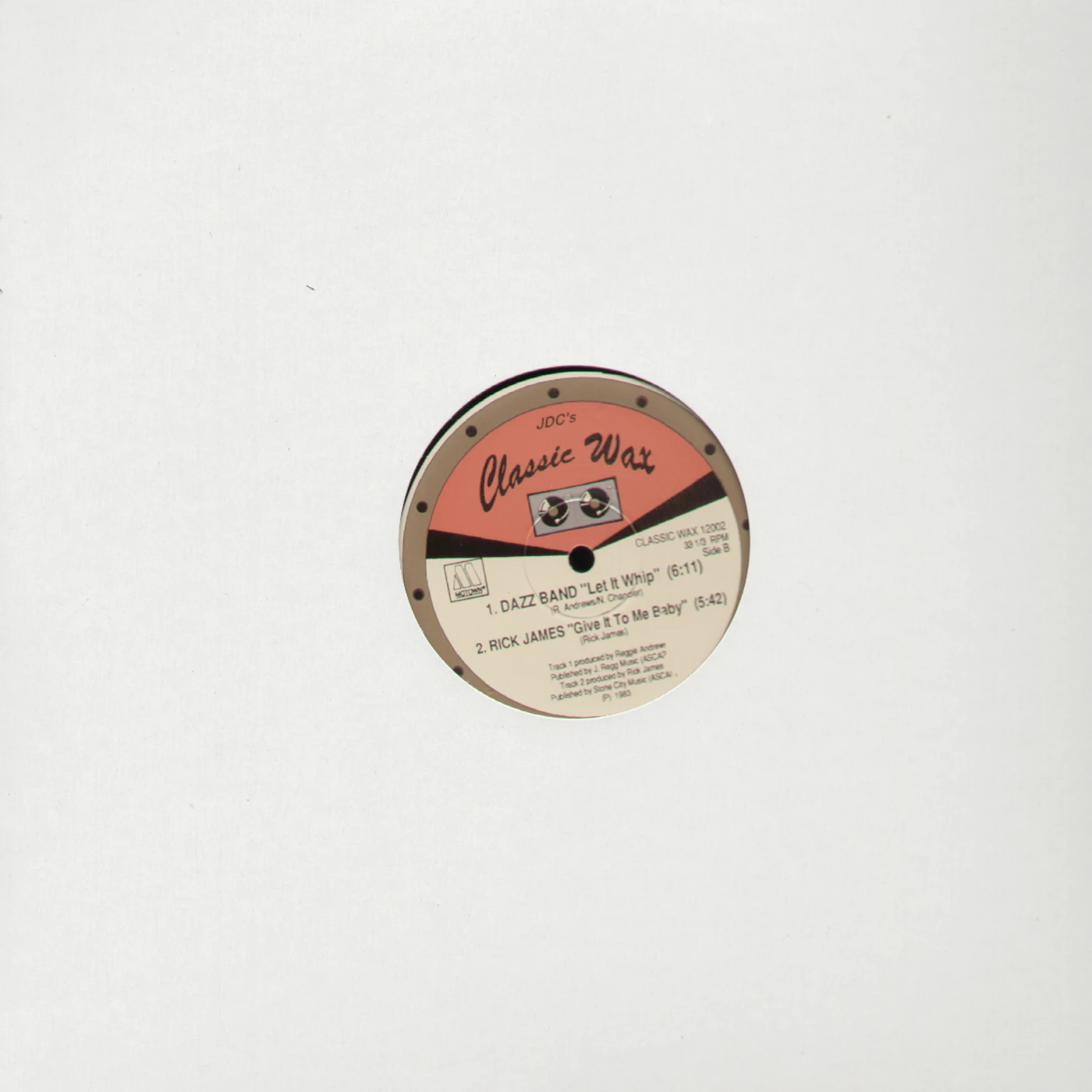 Rick Jackson 5 / Dazz Band / James MEDLEY / LET IT WHIP / GIVE IT TO ME BABY Vinyl Record