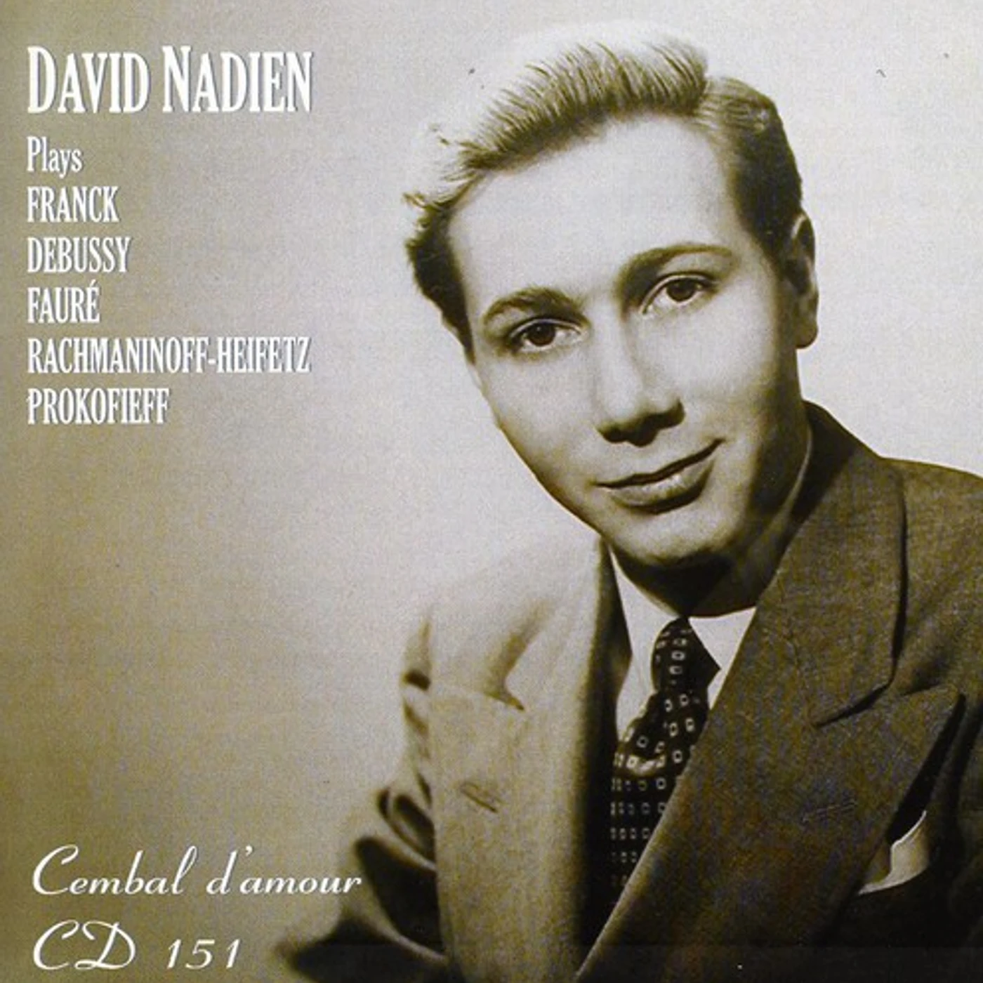 DAVID NADIEN WITH RUGGIERO RICCI DAVID HANCOCK CD