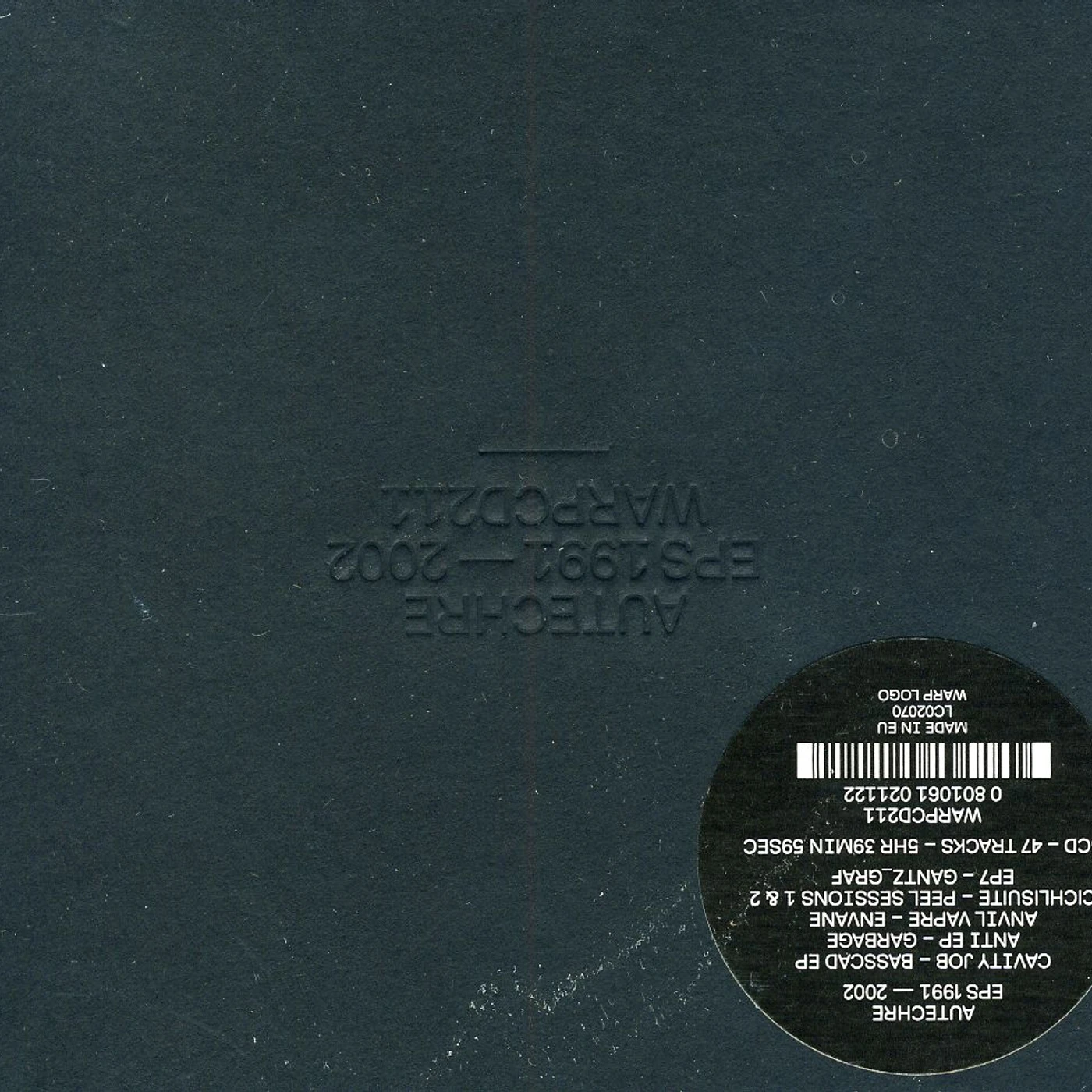 Autechre EPS 1991-2002 CD
