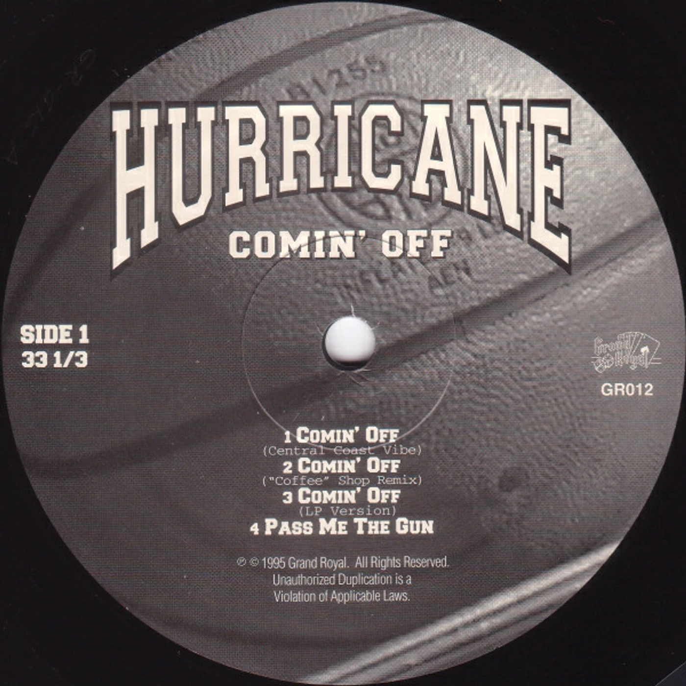 Hurricane Comin' Off Vinyl Record