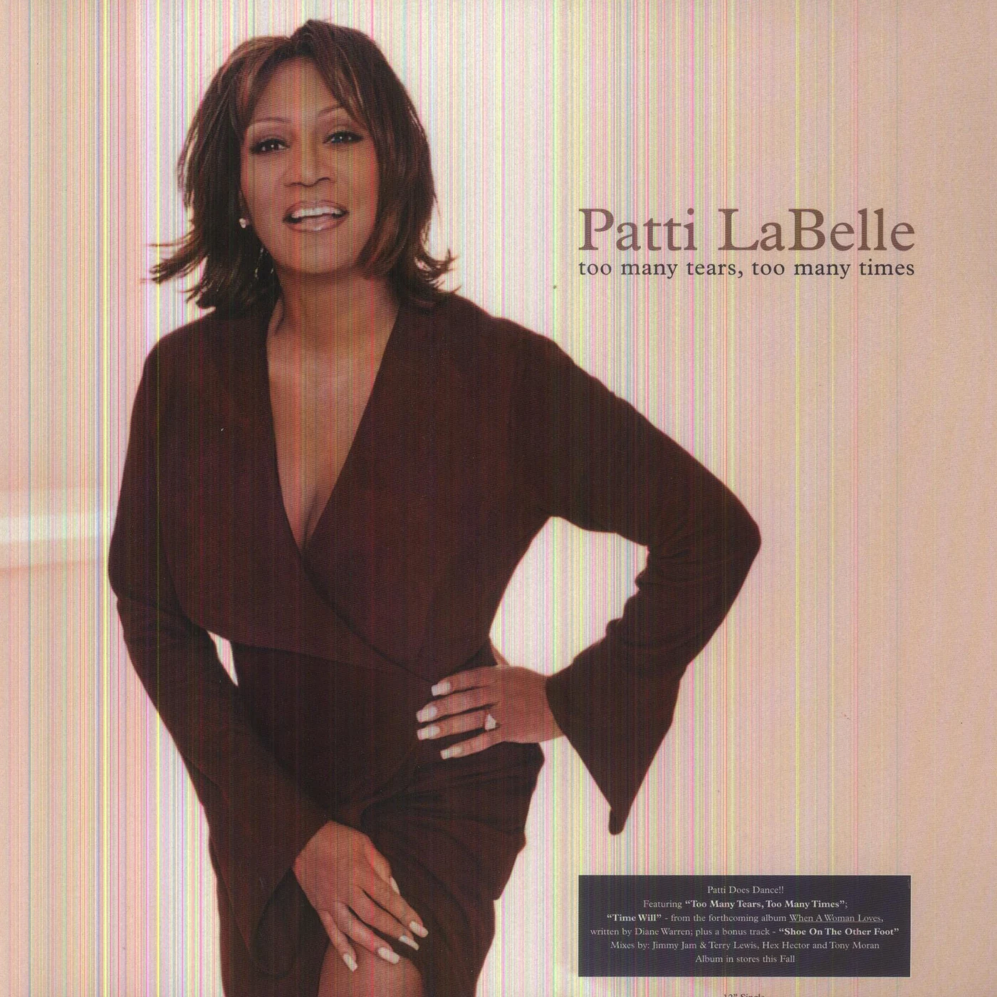 Patti LaBelle TOO MANY TEARS / TIME WILL Vinyl Record