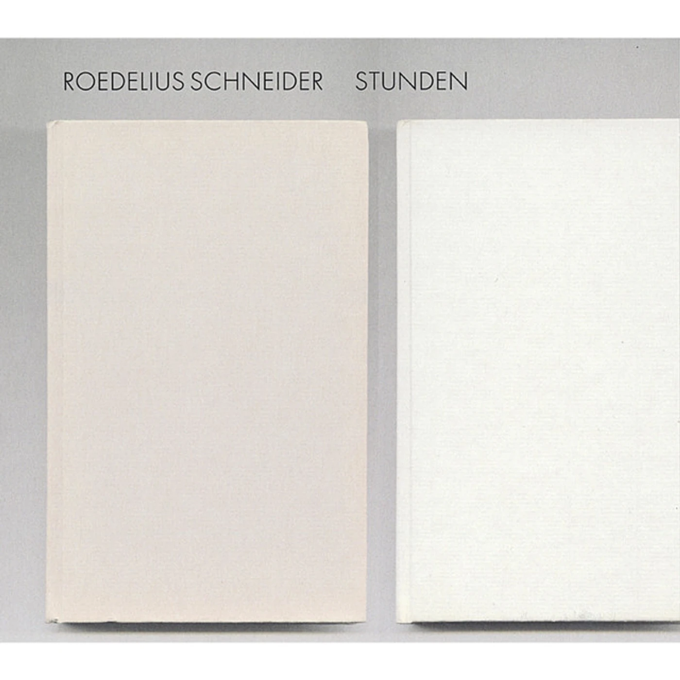 Roedelius Schneider Stunden Vinyl Record