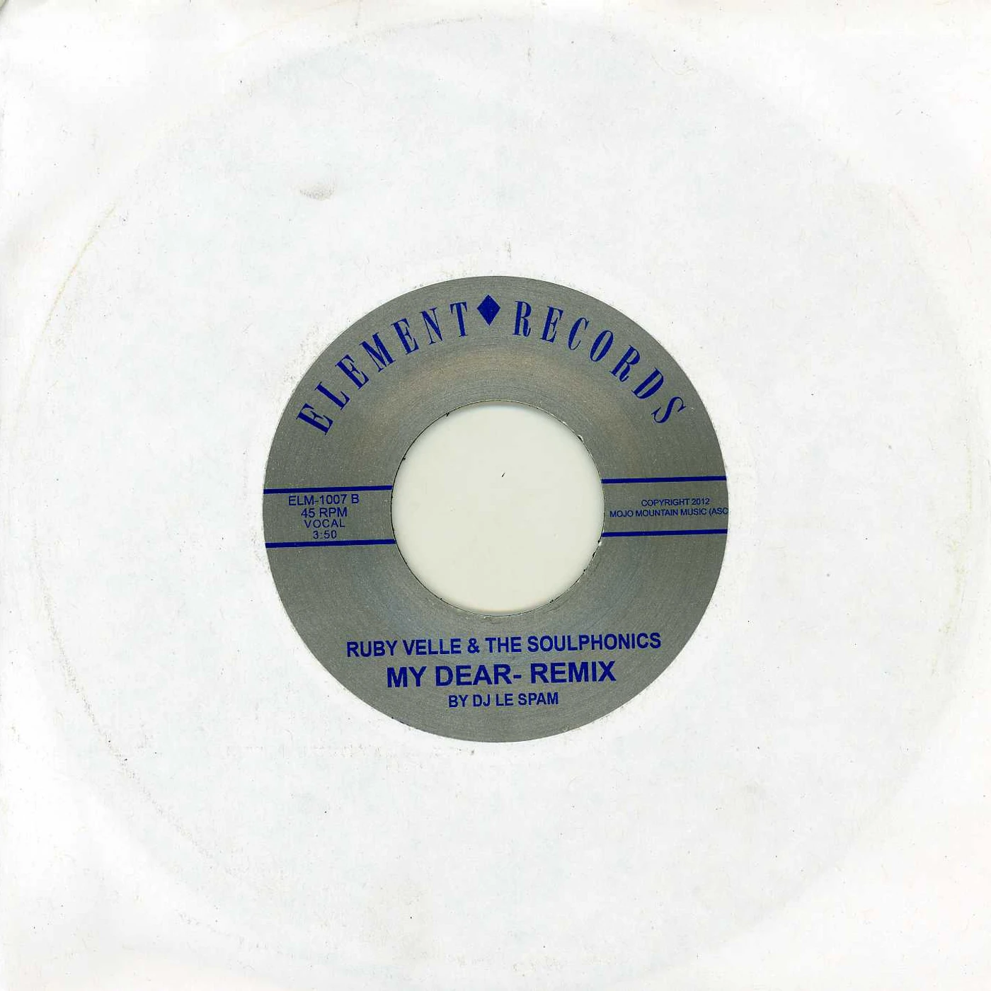 Ruby Velle & The Soulphonics MY DEAR / MY DEAR REMIX Vinyl Record