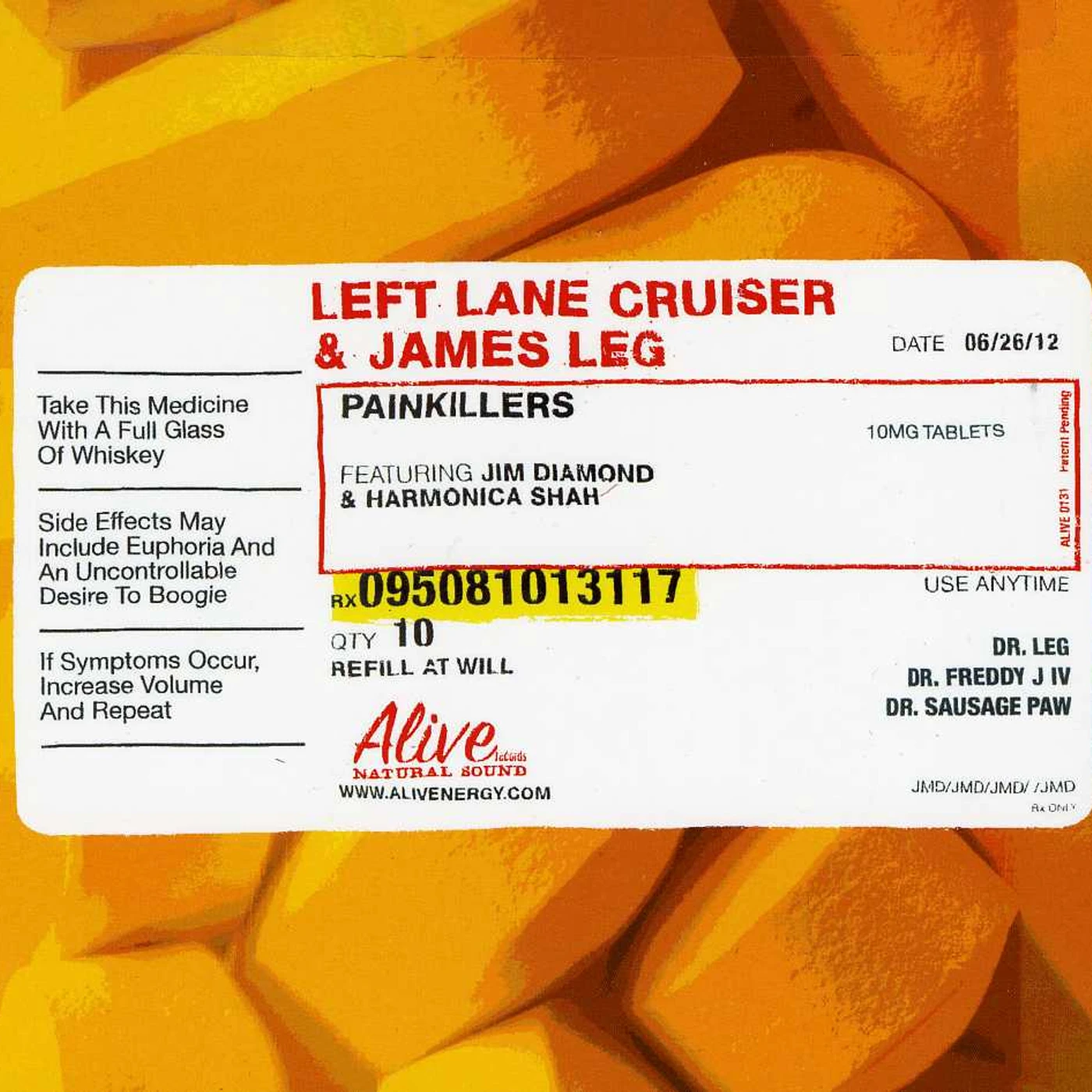 Left Lane Cruiser & James Leg PAINKILLERS CD