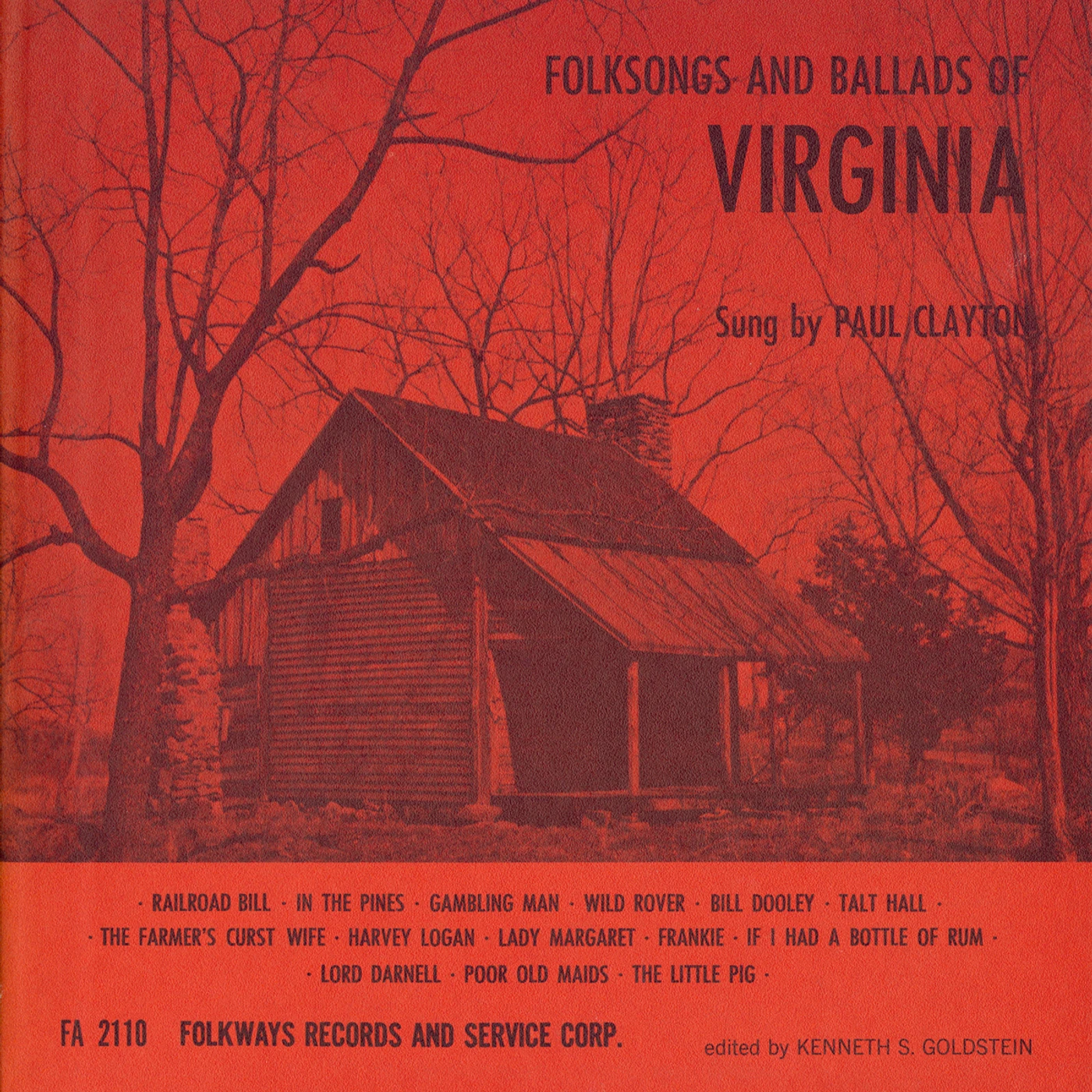 Paul Clayton FOLKSONGS AND BALLADS OF VIRGINIA CD