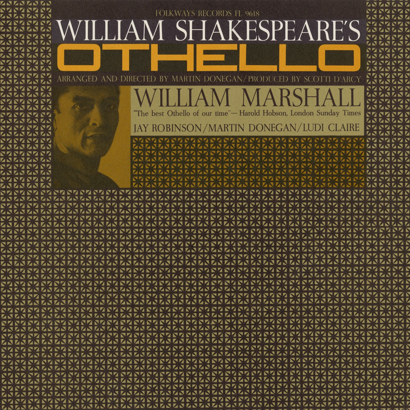 William Marshall OTHELLO: WILLIAM SHAKESPEARE CD