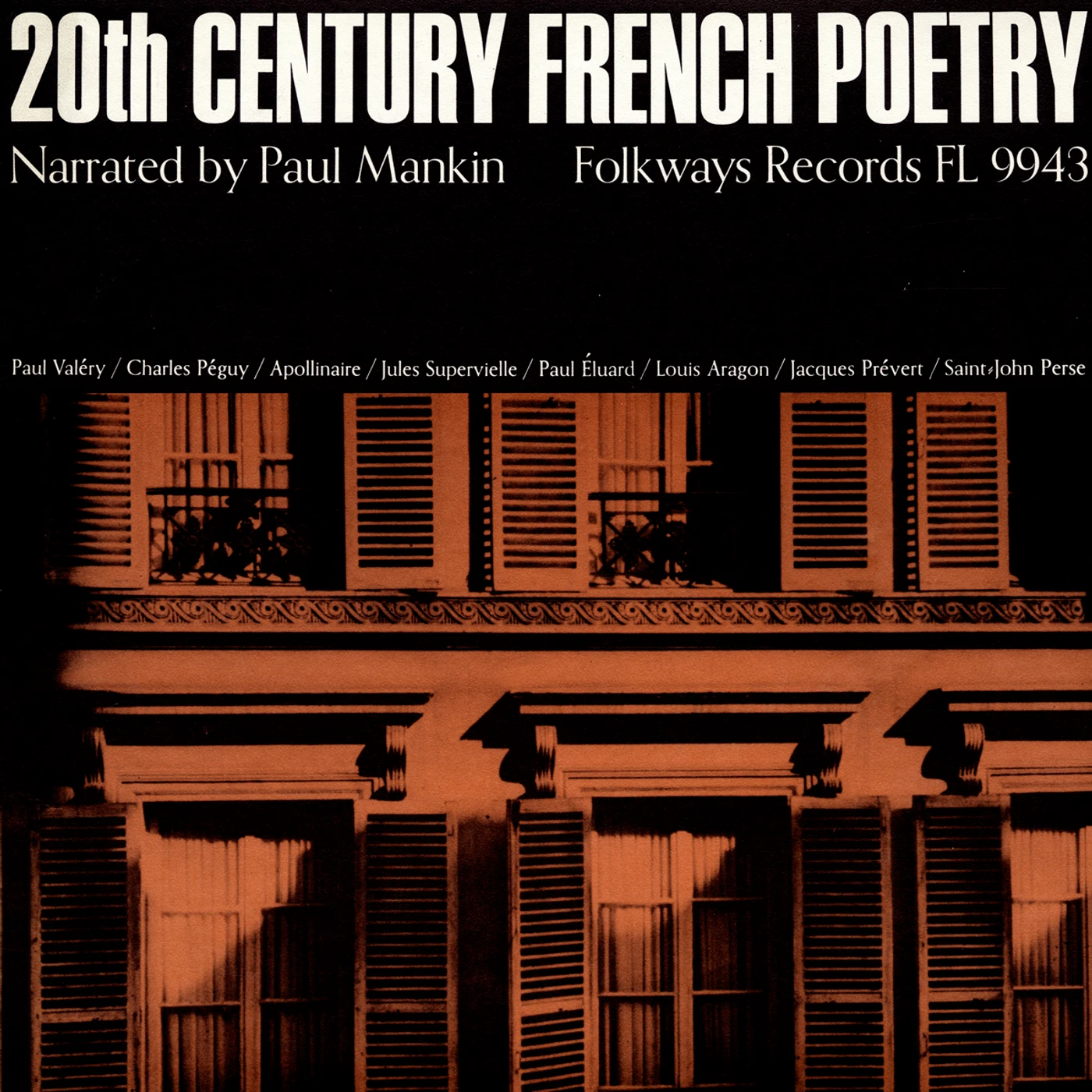 Paul A. Mankin 20TH CENTURY FRENCH POETRY CD