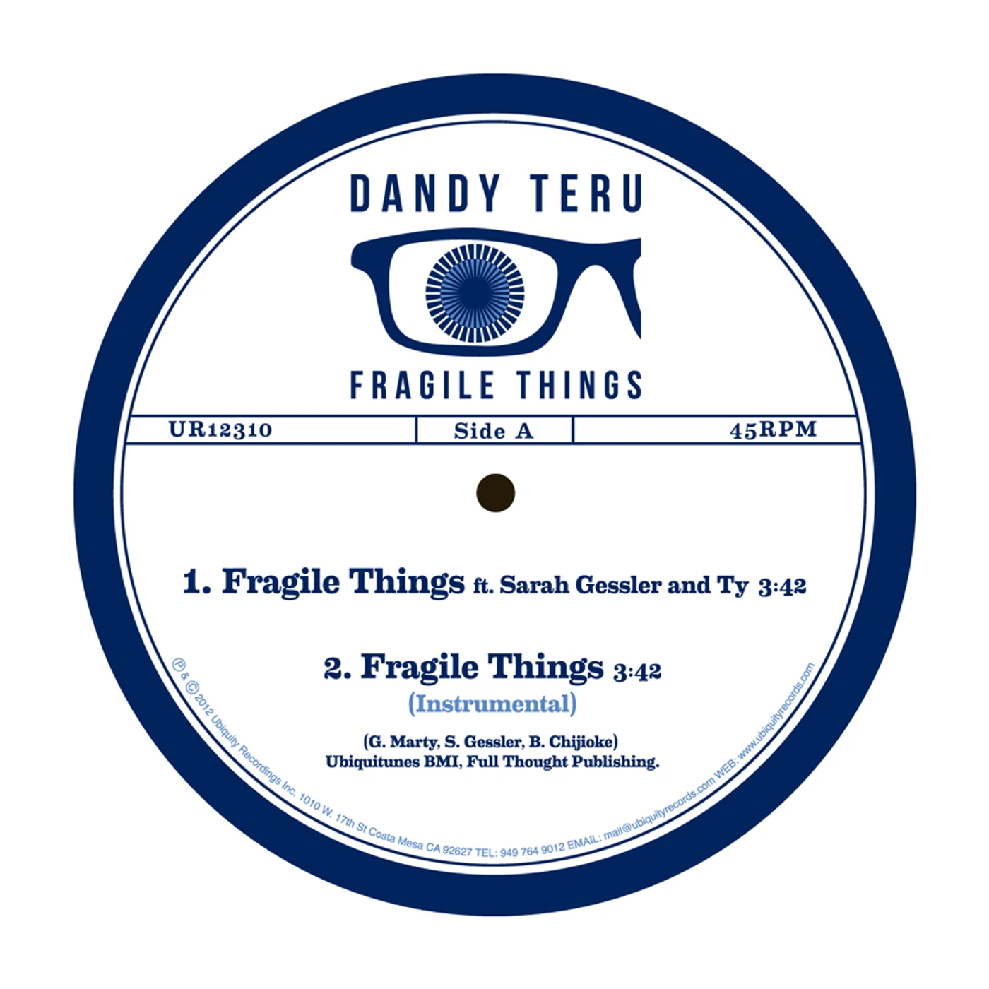 Dandy Teru Fragile Things Vinyl Record