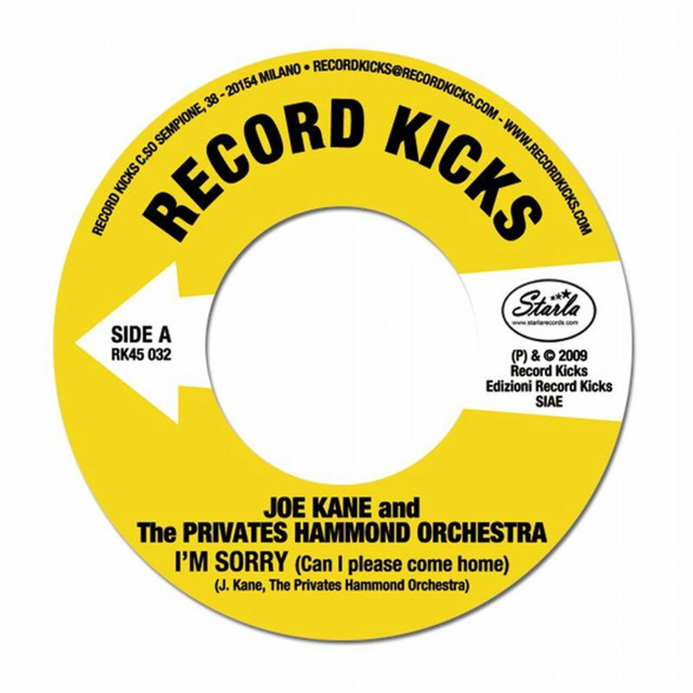 The Privates Hammond Orchestra Im Sorry (Can I Please Come Home) Vinyl Record