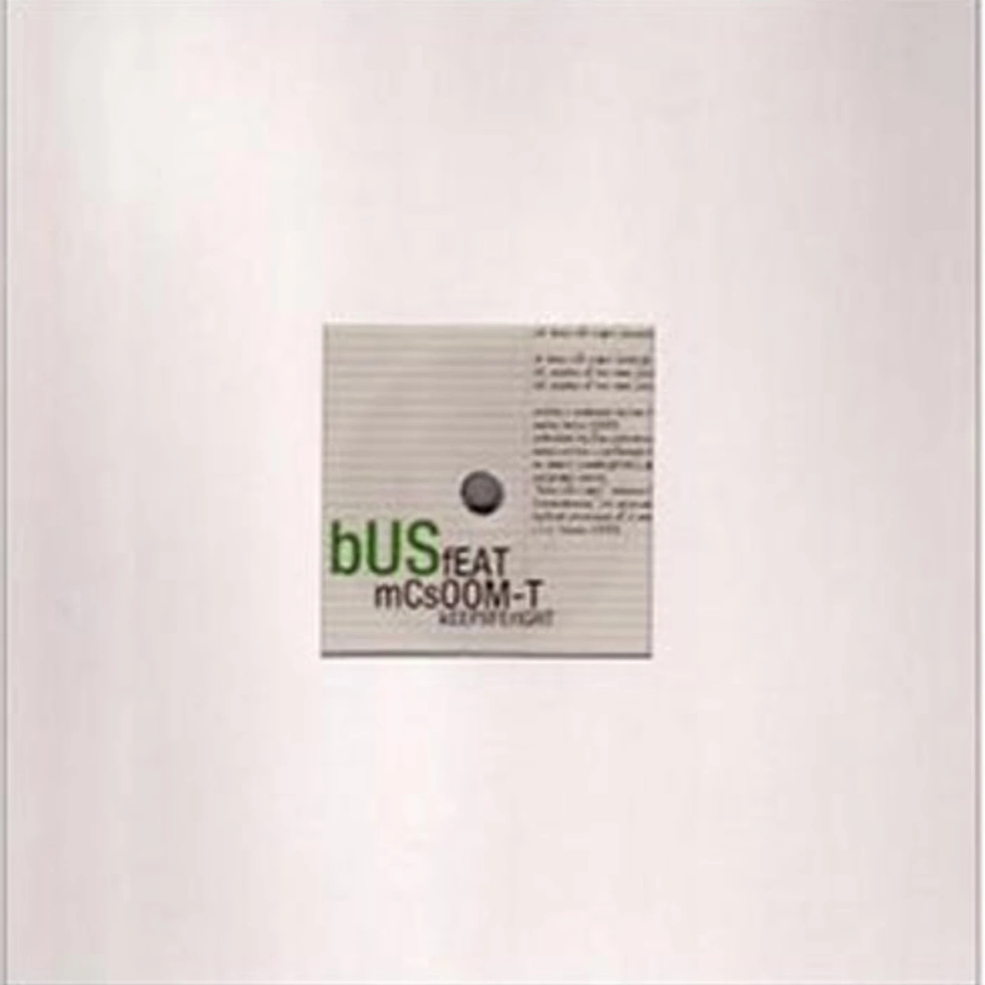 Bus Keep Life Right Vinyl Record