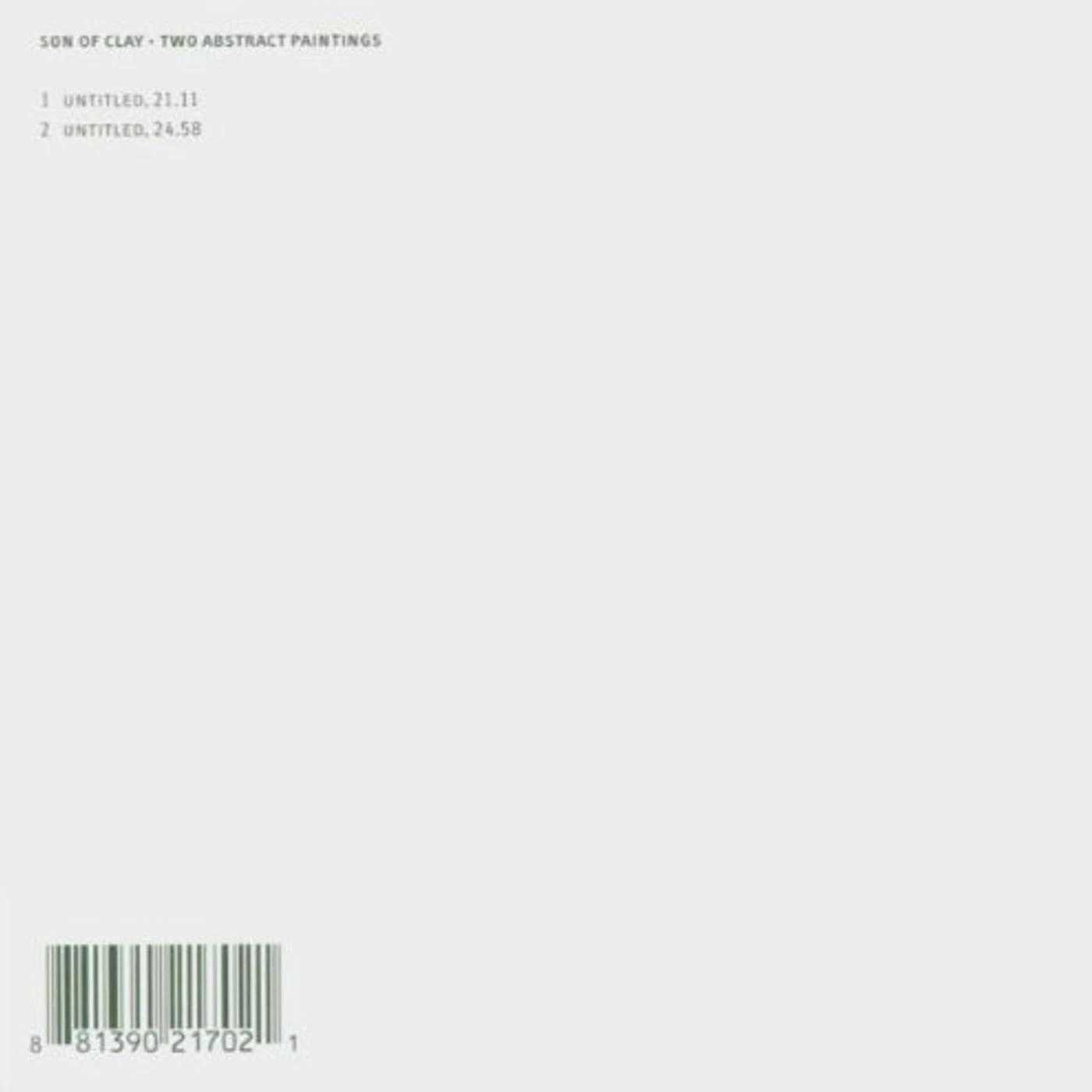 Son Of Clay TWO ABSTRACT PAINTINGS CD