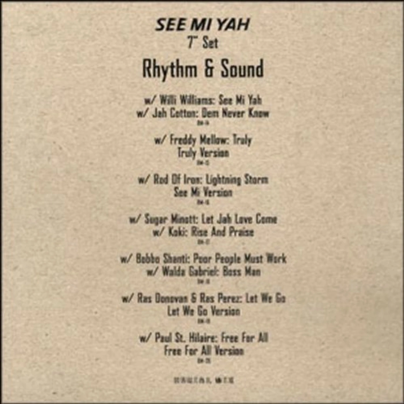 Rhythm & Sound SEE MI YA (BOX) Vinyl Record