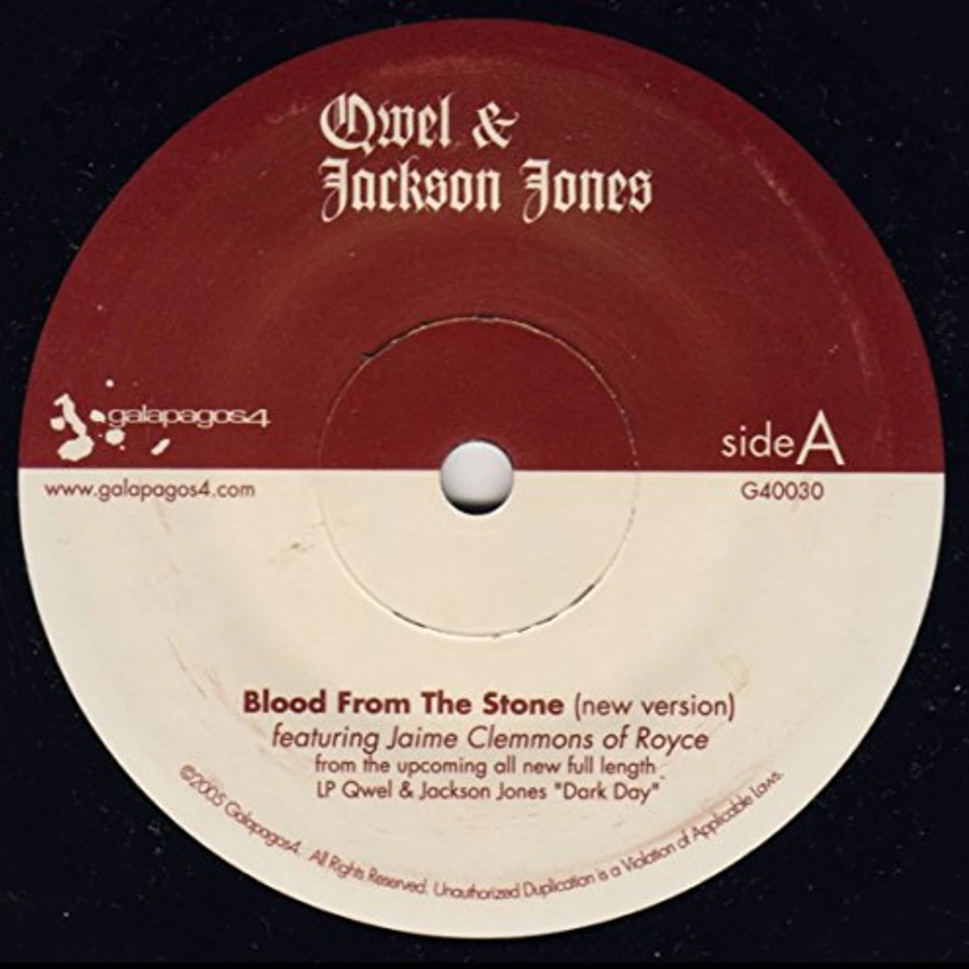Qwel & Jackson Jones BLOOD FROM THE STONE Vinyl Record