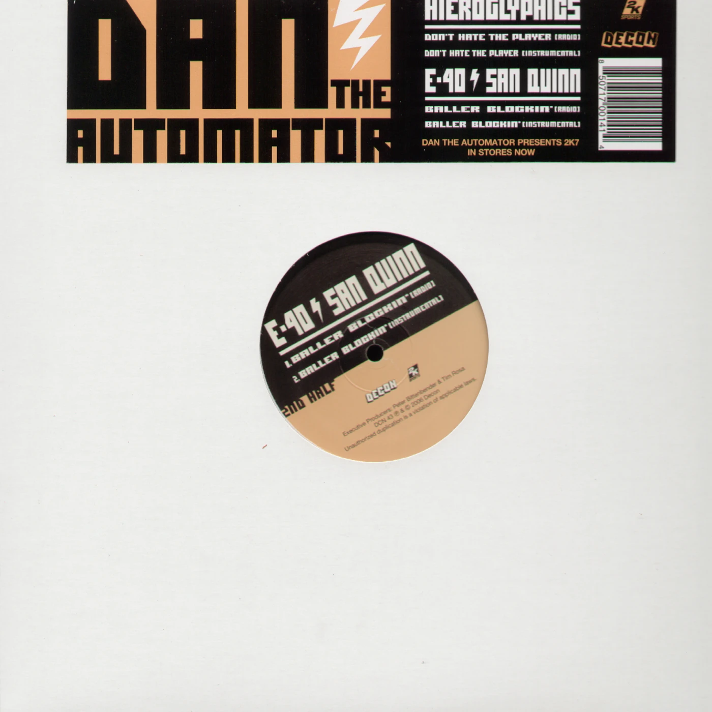 Dan The Automator DON'T HATE THE PLAYER / BALLER BLOCKIN Vinyl Record