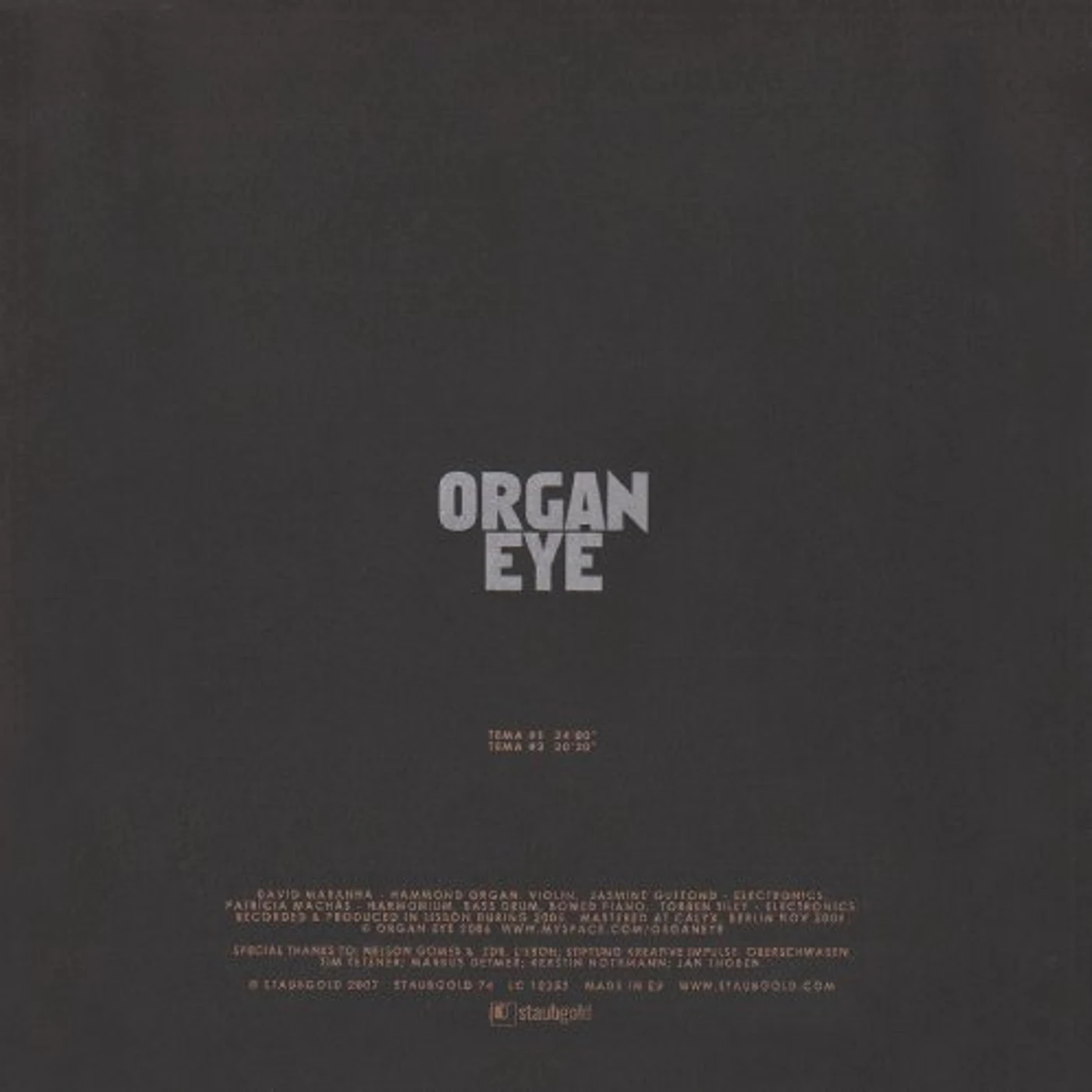 Organ Eye Vinyl Record