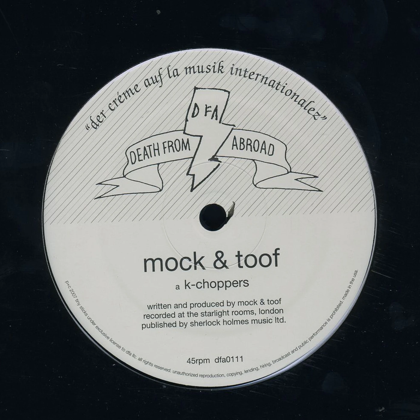 Mock & Toof K-CHOPPERS Vinyl Record