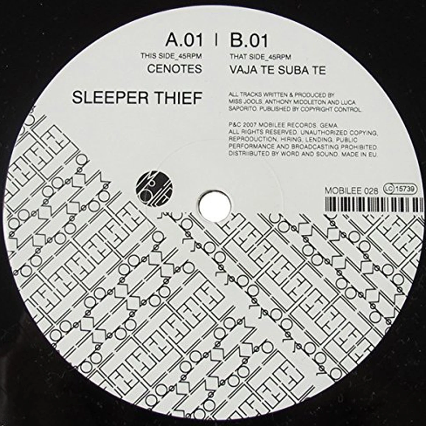 Sleeper Thief Cenotes Vinyl Record