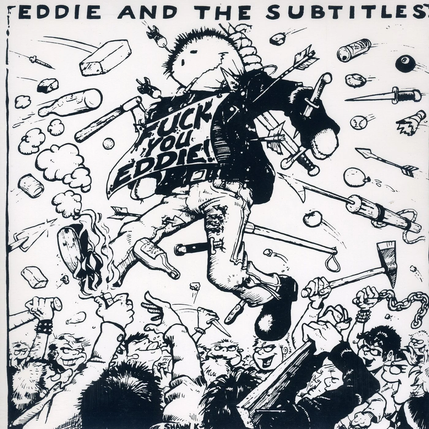 Eddie & The Subtitles AMERICAN SOCIETY / LOUIE LOUIE Vinyl Record