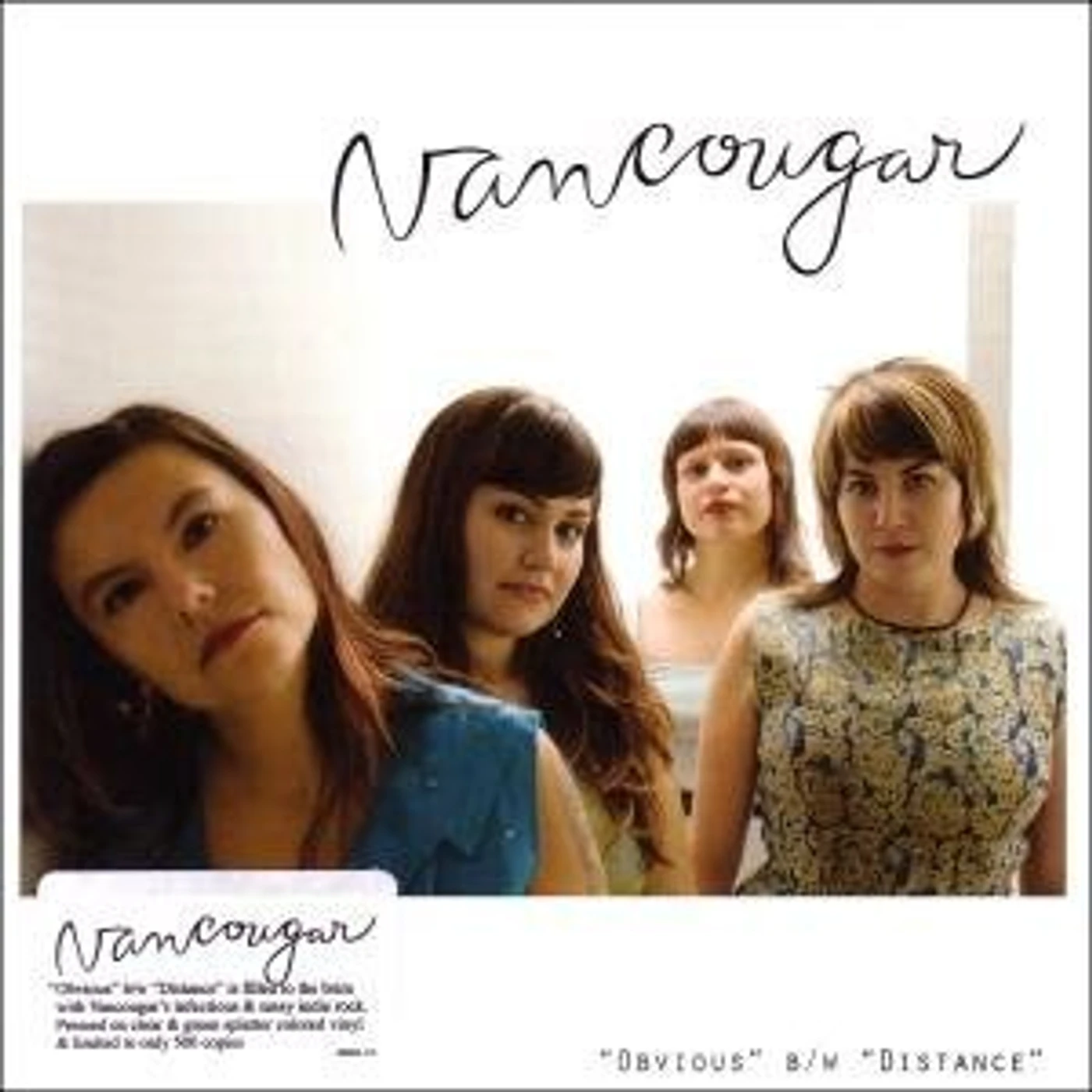 Vancougar OBVIOUS B/W DISTANCE Vinyl Record