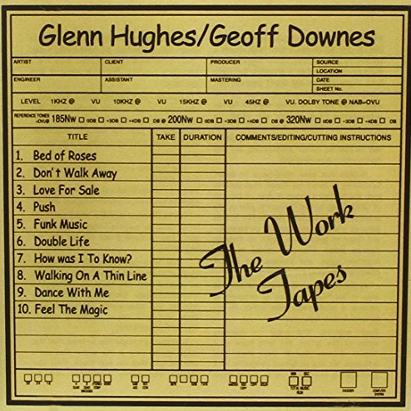 Glenn Hughes WORK TAPES CD