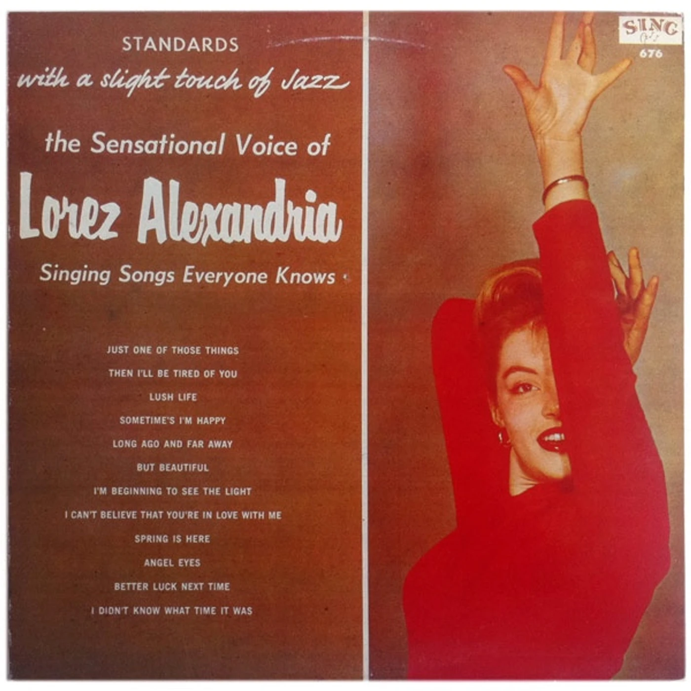 Lorez Alexandria STANDARDS WITH A SLIGHT TOUCH OF JAZZ Vinyl Record