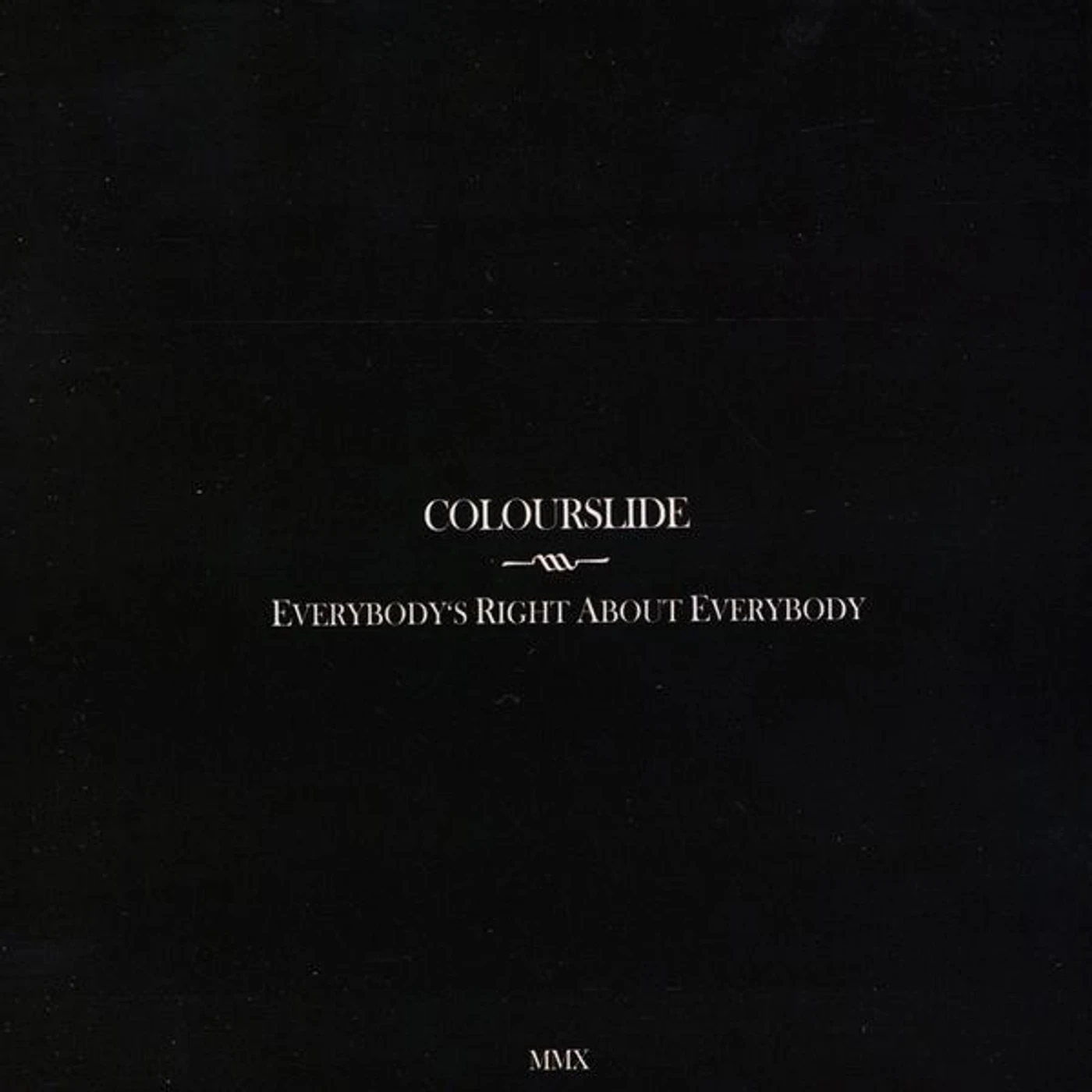 Colourslide EVERYBODY'S RIGHT ABOUT EVERYBODY CD