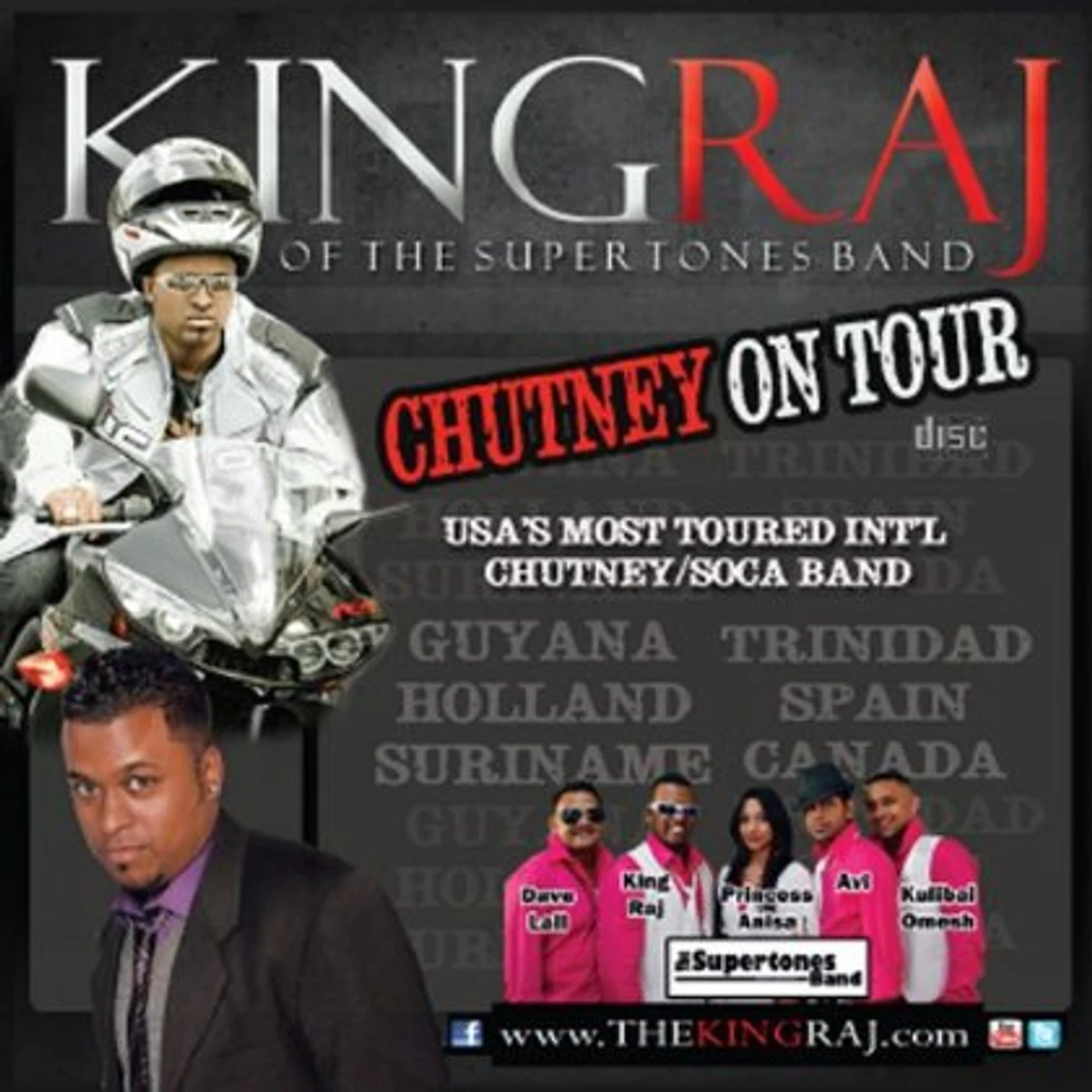 King Raj & The Supertones Band CHUTNEY ON TOUR CD