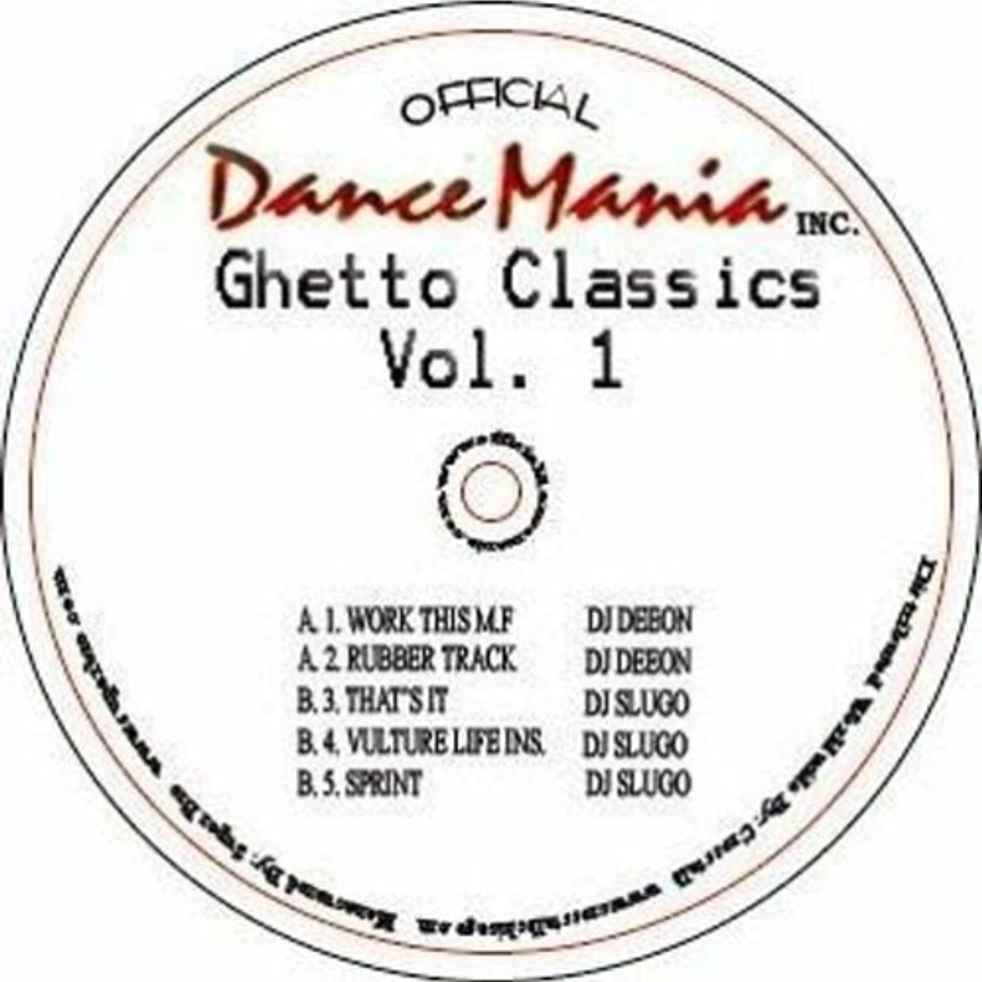 Deeon & Slugo GHETTO CLASSICS 1 Vinyl Record