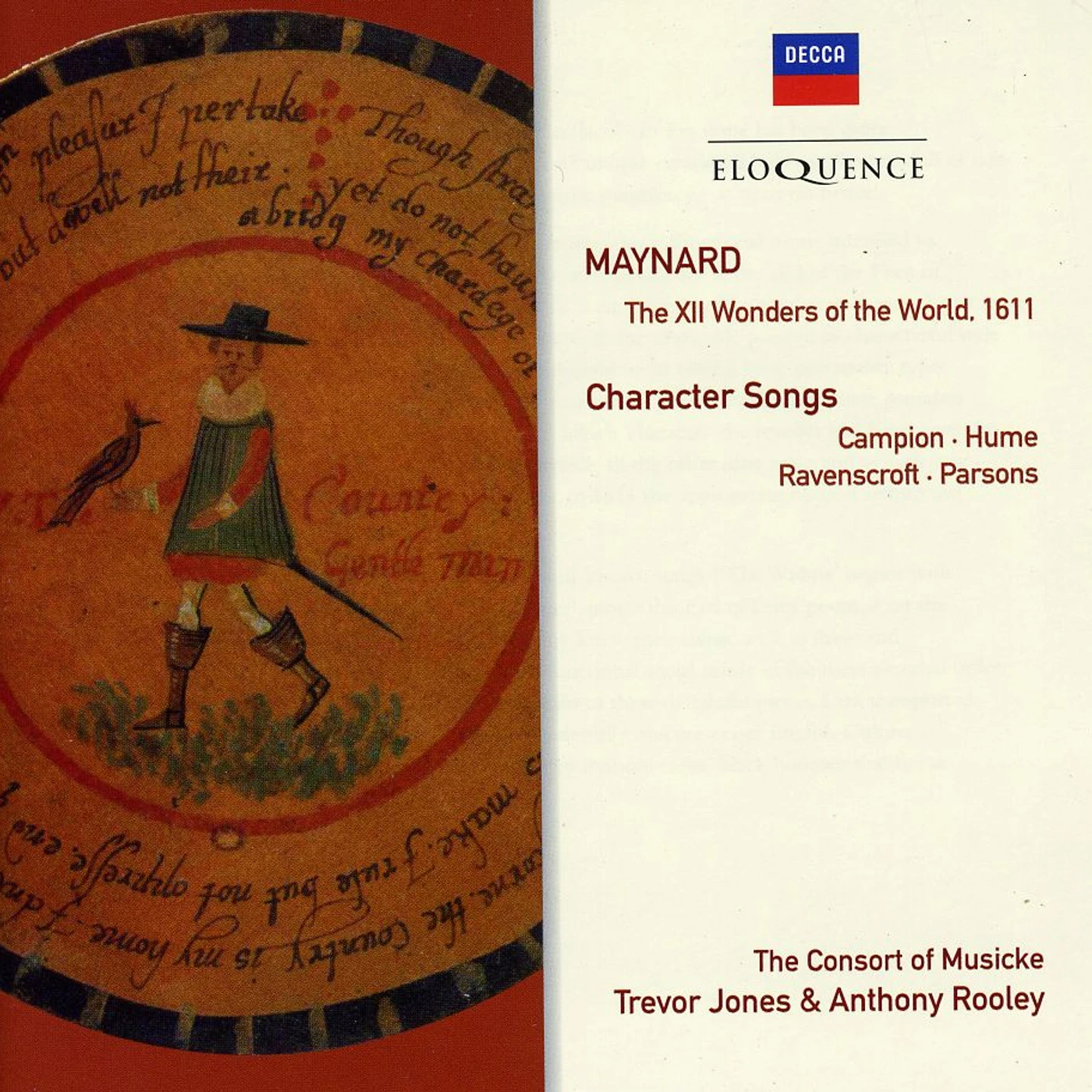 Consort Of Musicke ELOQUENCE: JOHN MAYNARD: THE XII WONDERS OF WORLD CD