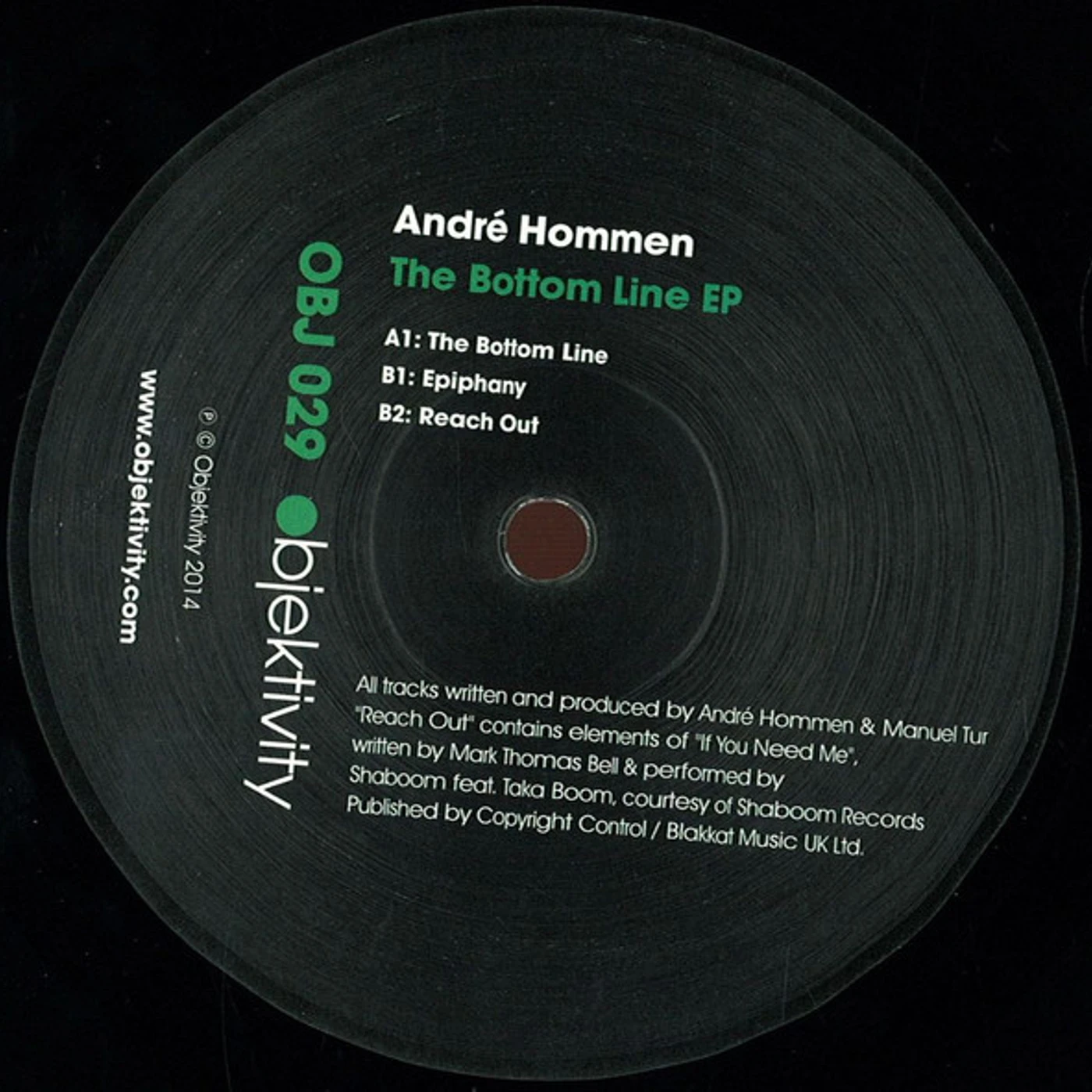 André Hommen BOTTOM LINE Vinyl Record