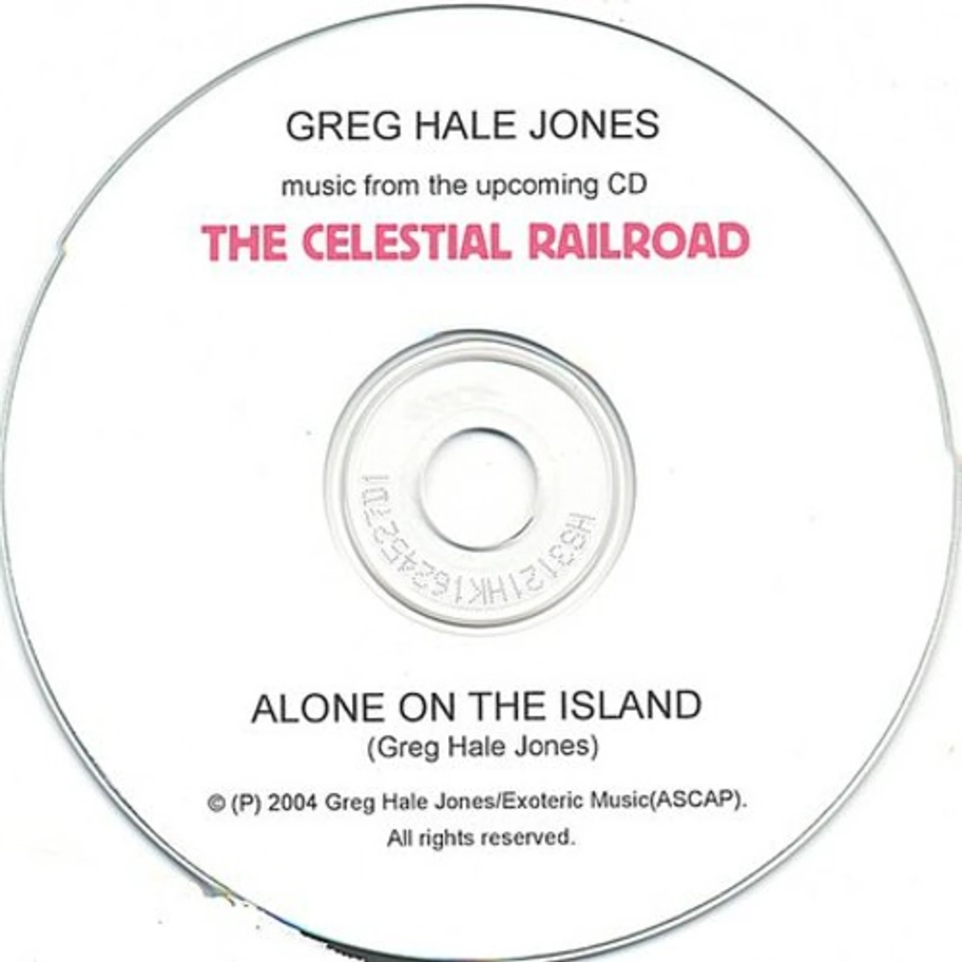 Greg Hale Jones ALONE ON THE ISLAND CD