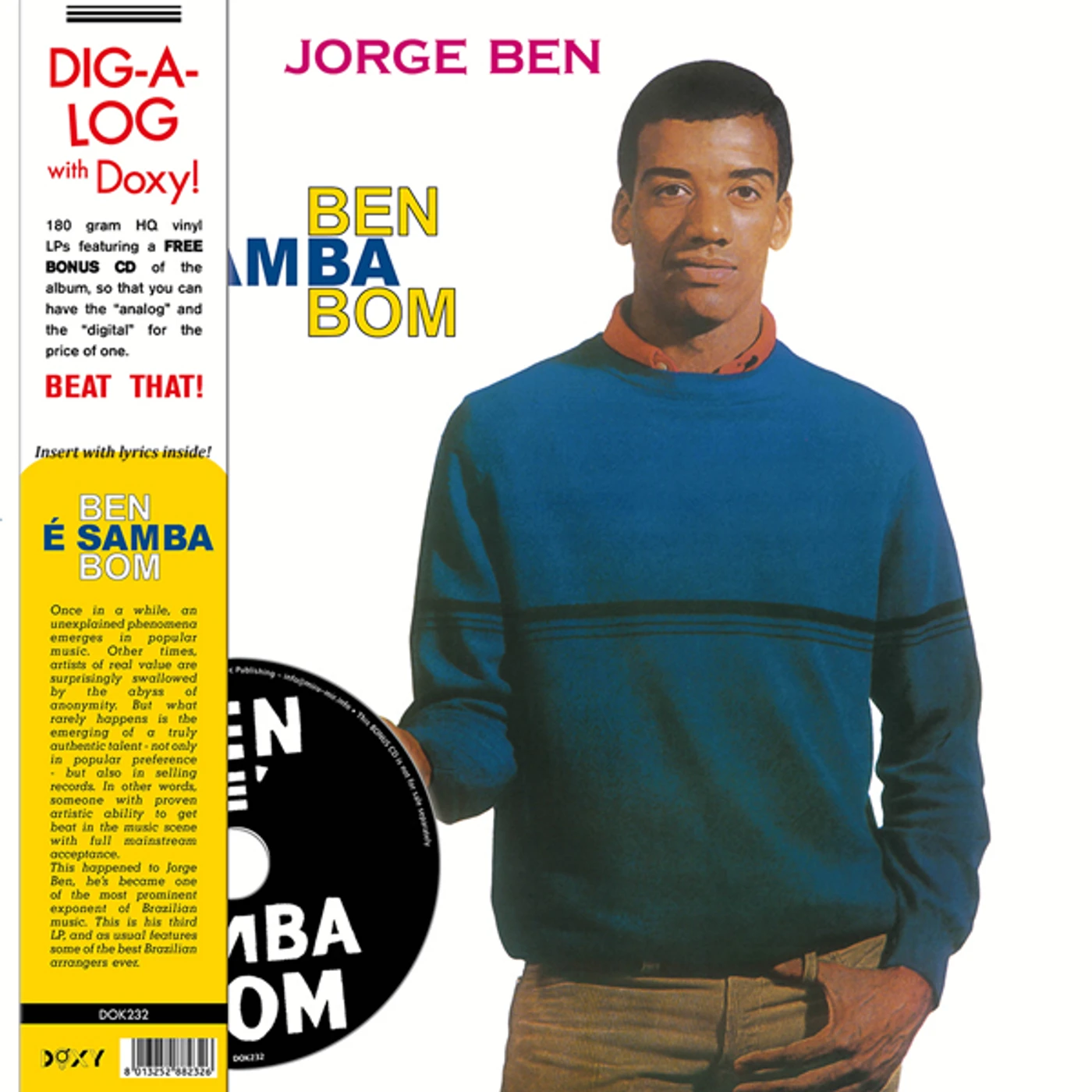 Jorge Ben BEN E SAMBA BOM Vinyl Record