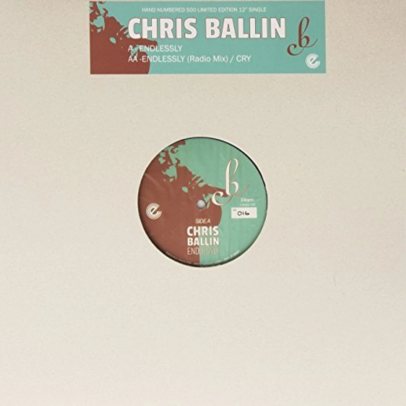 Chris Ballin ENDLESSLY / CRY Vinyl Record