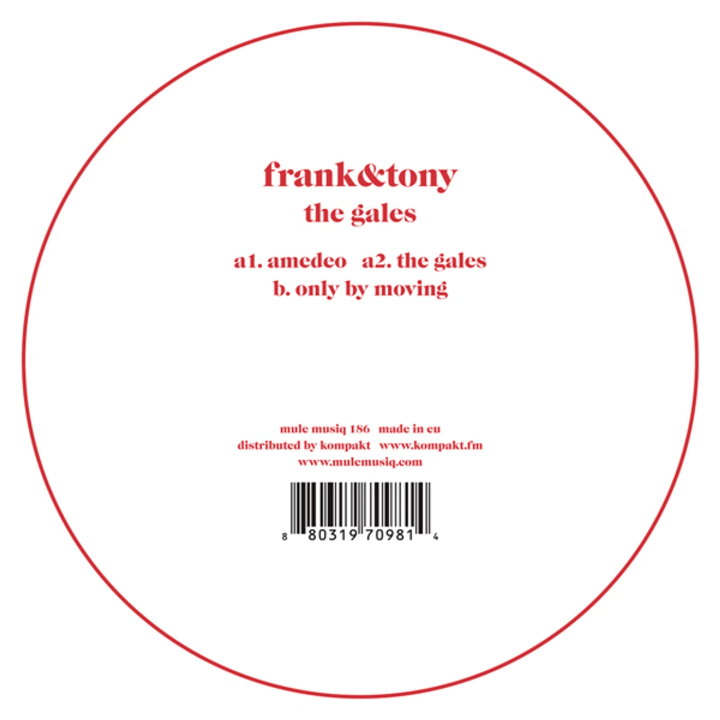 Frank & Tony The Gales Vinyl Record