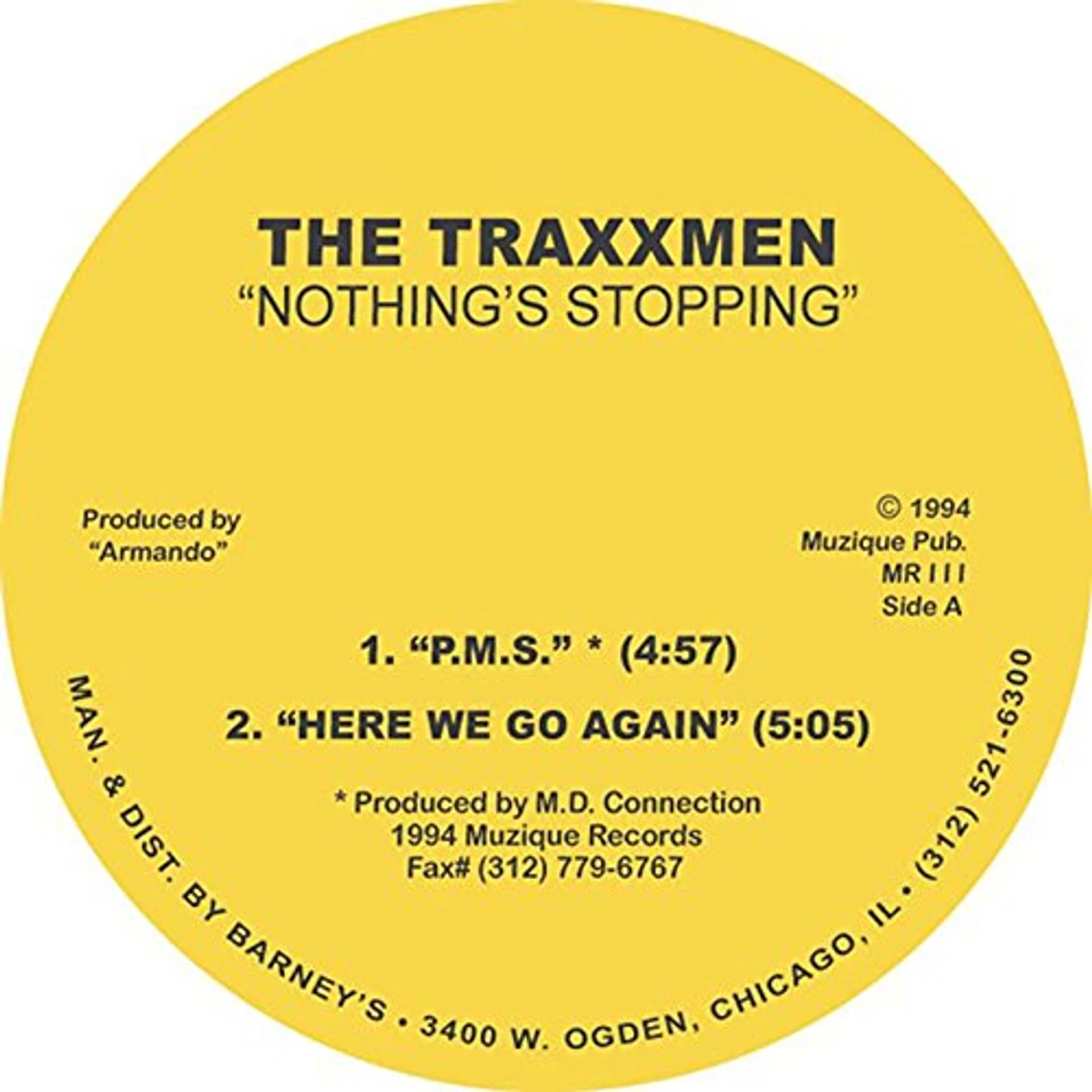 TRAXXMEN NOTHINGS STOPPING EP Vinyl Record