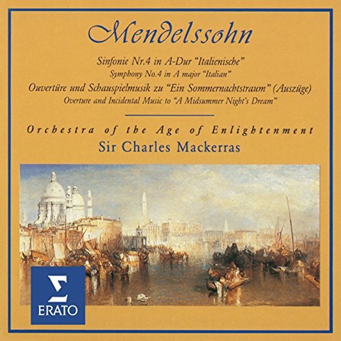Charles Mackerras MENDELSSOHN: SYNFONIE NR.4 IN A-DUR CD