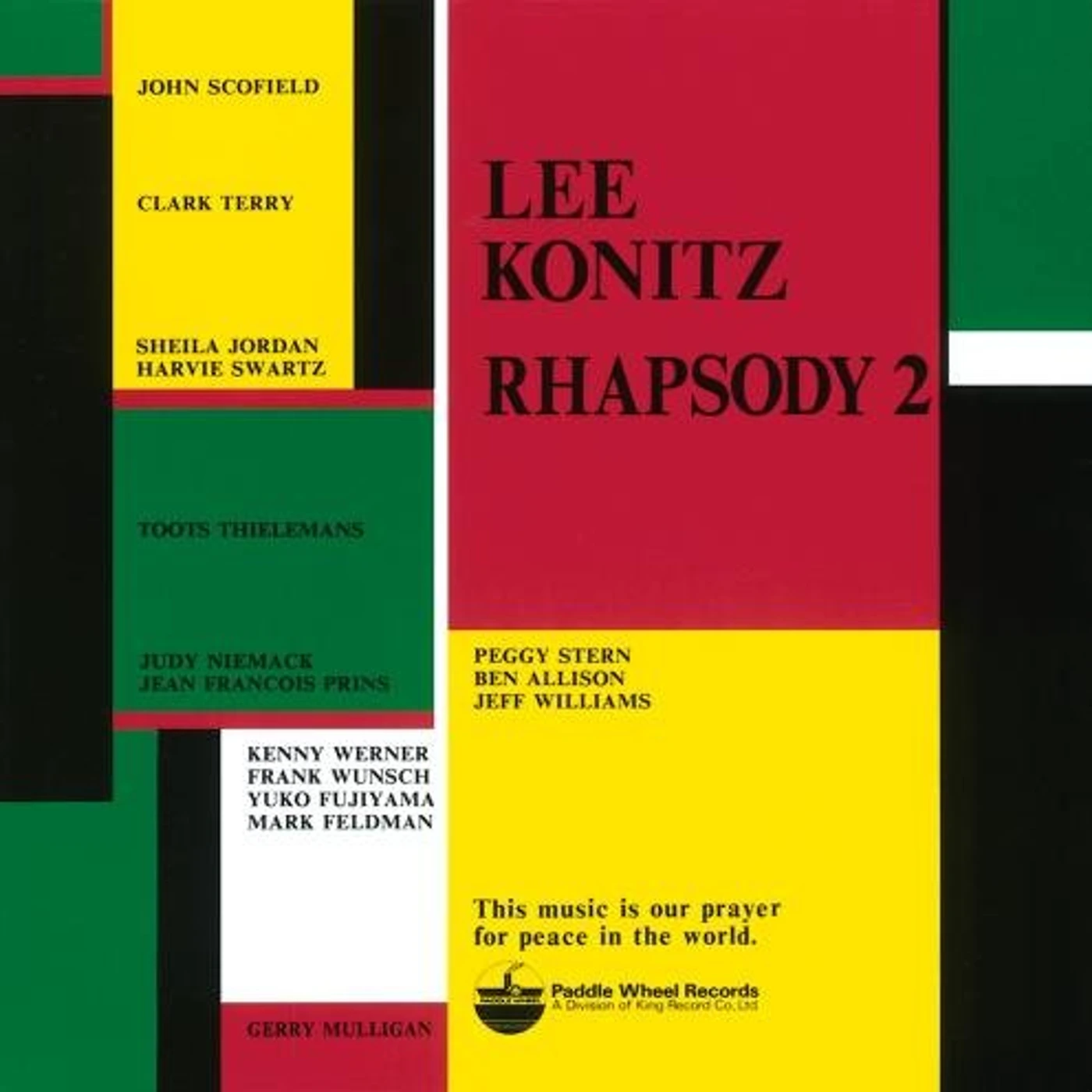 Lee Konitz RHAPSODY 2 CD