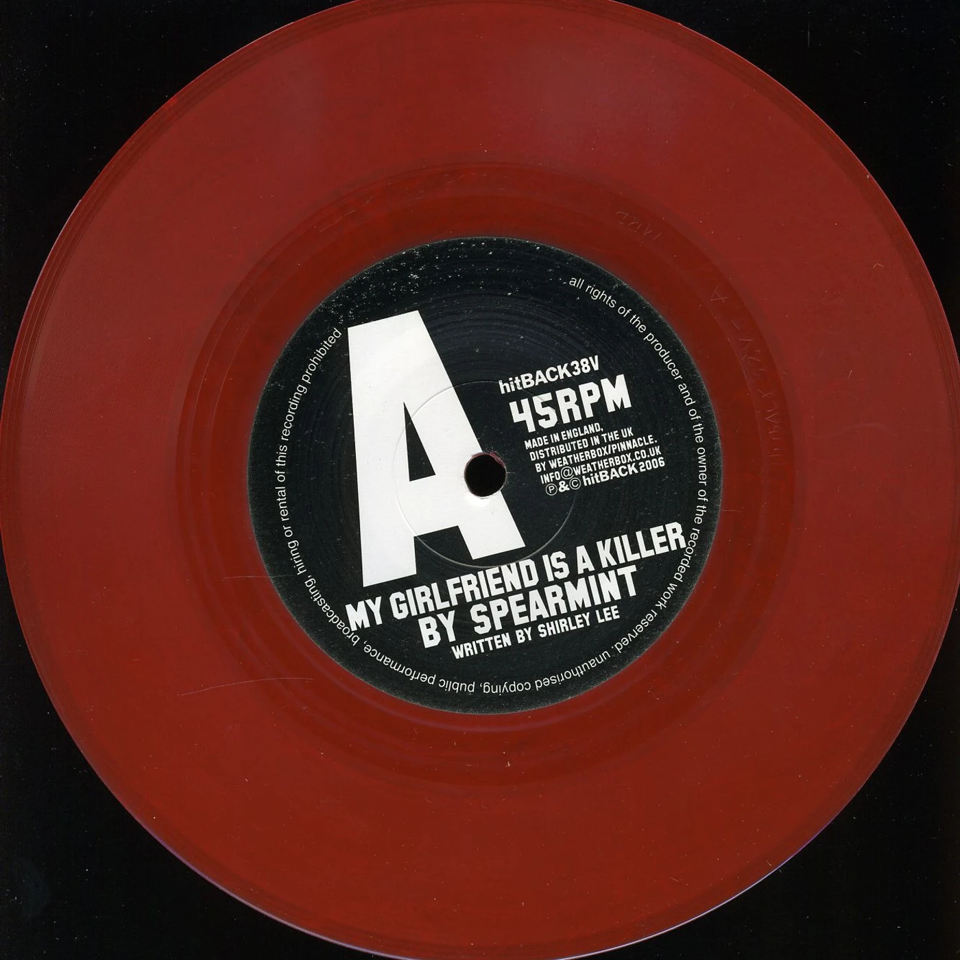 Spearmint MY GIRLFRIEND IS A KILLER Vinyl Record