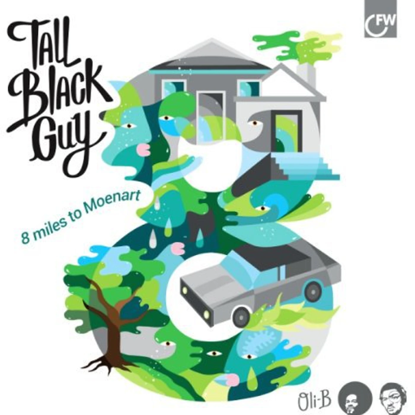 Tall Black Guy 8 MILES TO MOENART (Vinyl)