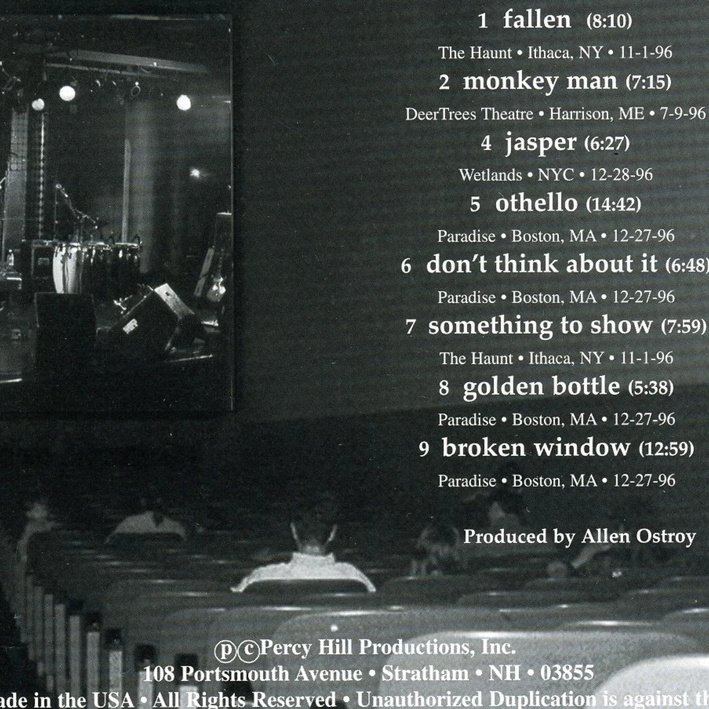 Percy Hill DOUBLE FEATURE CD
